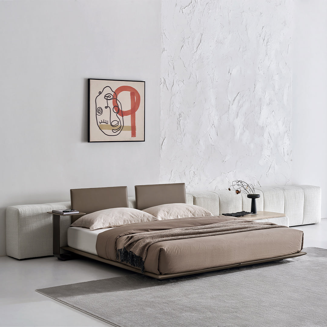 Puzzle Suspended Bed Base with 2 backrest - SF080 -  Bedsteads - ebarza Furniture UAE | Shop Modern Furniture in Abu Dhabi & Dubai - مفروشات ايبازرا في الامارات | تسوق اثاث عصري وديكورات مميزة في دبي وابوظبي