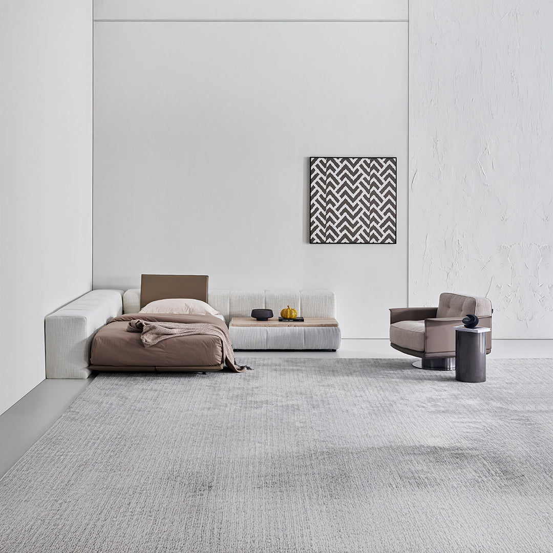 Puzzle Suspended Single Bed Base with 1 backrest - SF080 - Bedsteads - ebarza Furniture UAE | Shop Modern Furniture in Abu Dhabi & Dubai - مفروشات ايبازرا في الامارات | تسوق اثاث عصري وديكورات مميزة في دبي وابوظبي