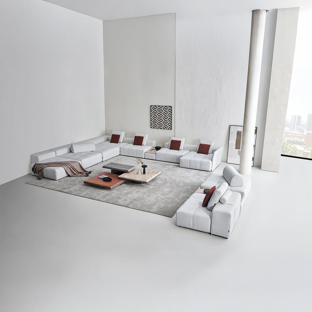 3 Seater Puzzle Sofa + Side Table SF080-2 -  Sofas - ebarza Furniture UAE | Shop Modern Furniture in Abu Dhabi & Dubai - مفروشات ايبازرا في الامارات | تسوق اثاث عصري وديكورات مميزة في دبي وابوظبي