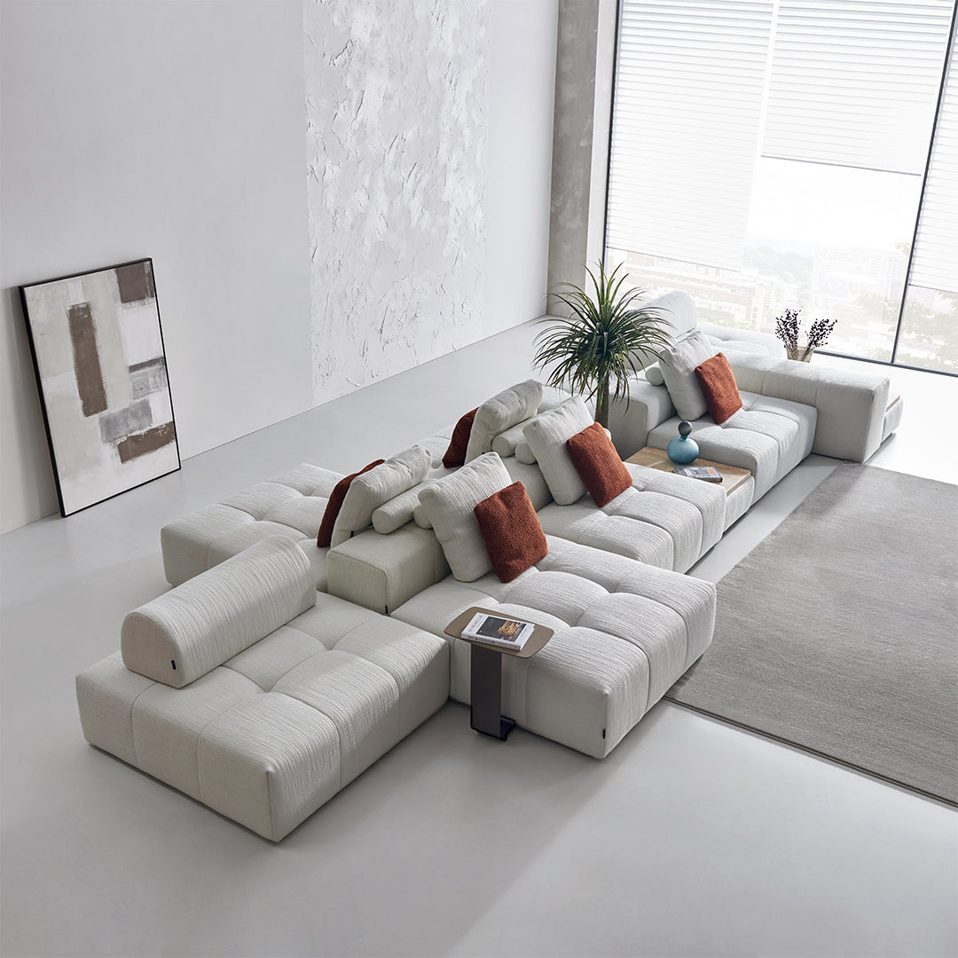3 Seater Puzzle Sofa + Side Table SF080-2 -  Sofas - ebarza Furniture UAE | Shop Modern Furniture in Abu Dhabi & Dubai - مفروشات ايبازرا في الامارات | تسوق اثاث عصري وديكورات مميزة في دبي وابوظبي