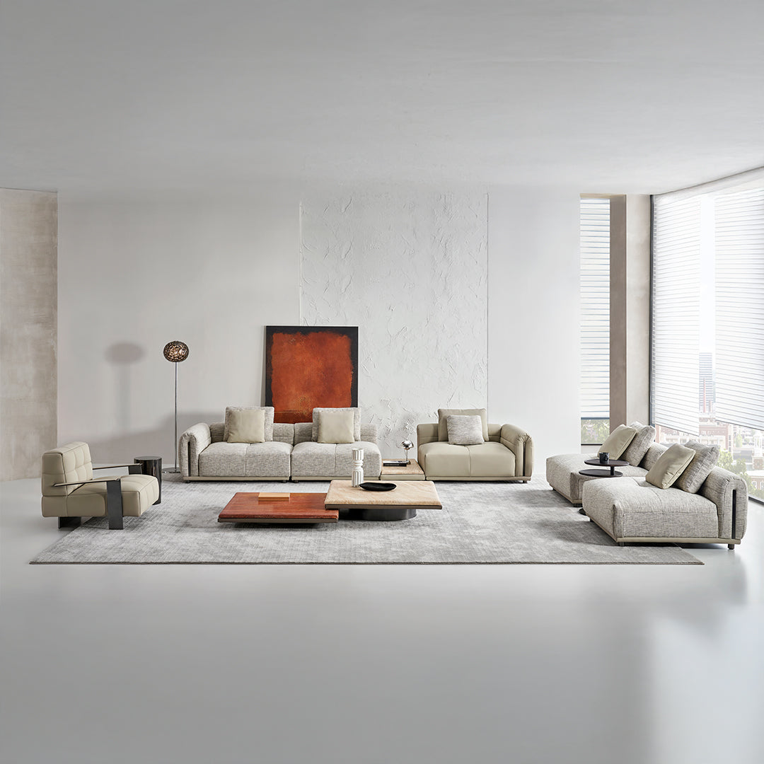 Quadro Single Seater Modular Sofa With LEFT Armrest B-SF093 - Sofas - ebarza Furniture UAE | Shop Modern Furniture in Abu Dhabi & Dubai - مفروشات ايبازرا في الامارات | تسوق اثاث عصري وديكورات مميزة في دبي وابوظبي