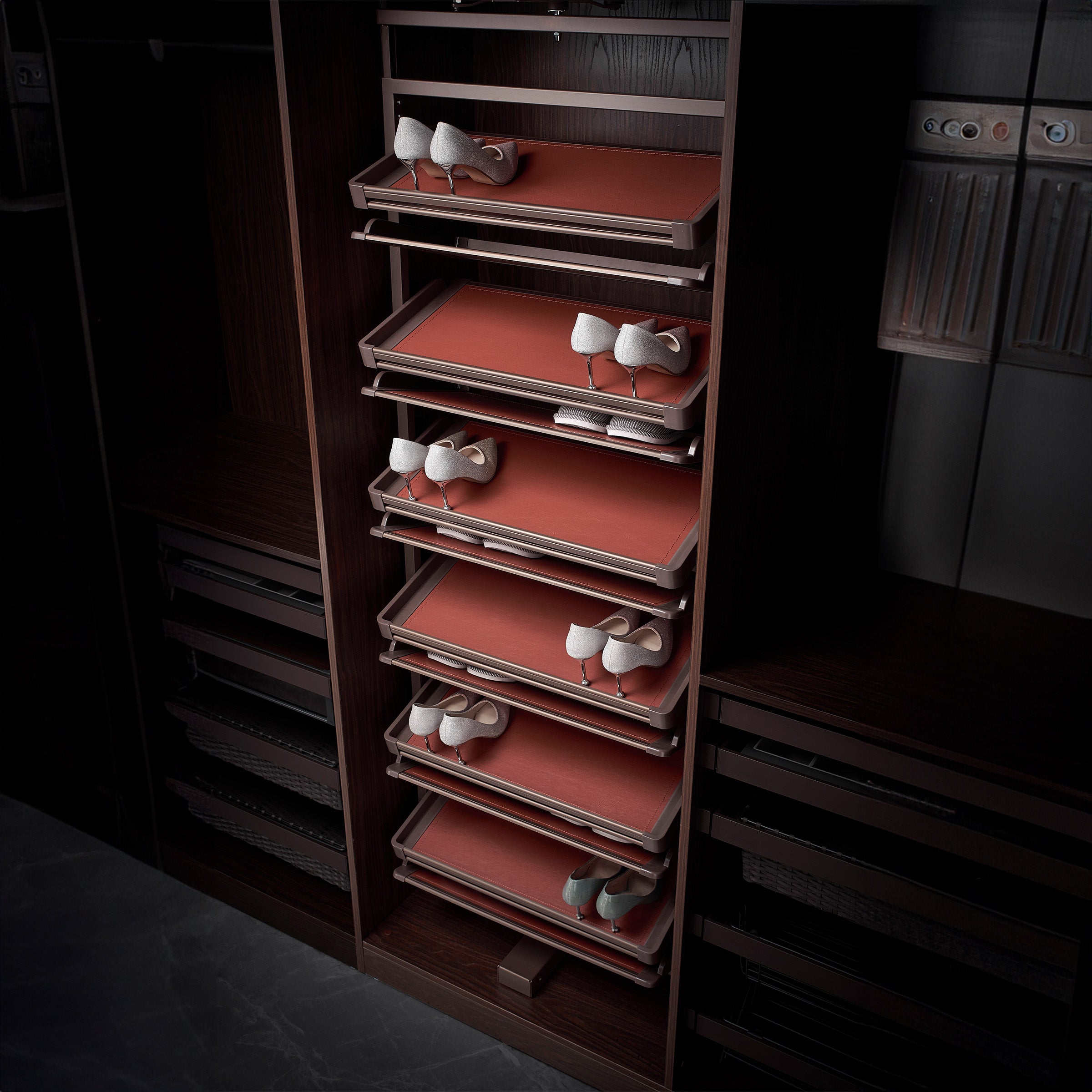 REVOLVE SHOE RACK 10-LAYERS MA.5601 - Shelves - ebarza Furniture UAE | Shop Modern Furniture in Abu Dhabi & Dubai - مفروشات ايبازرا في الامارات | تسوق اثاث عصري وديكورات مميزة في دبي وابوظبي