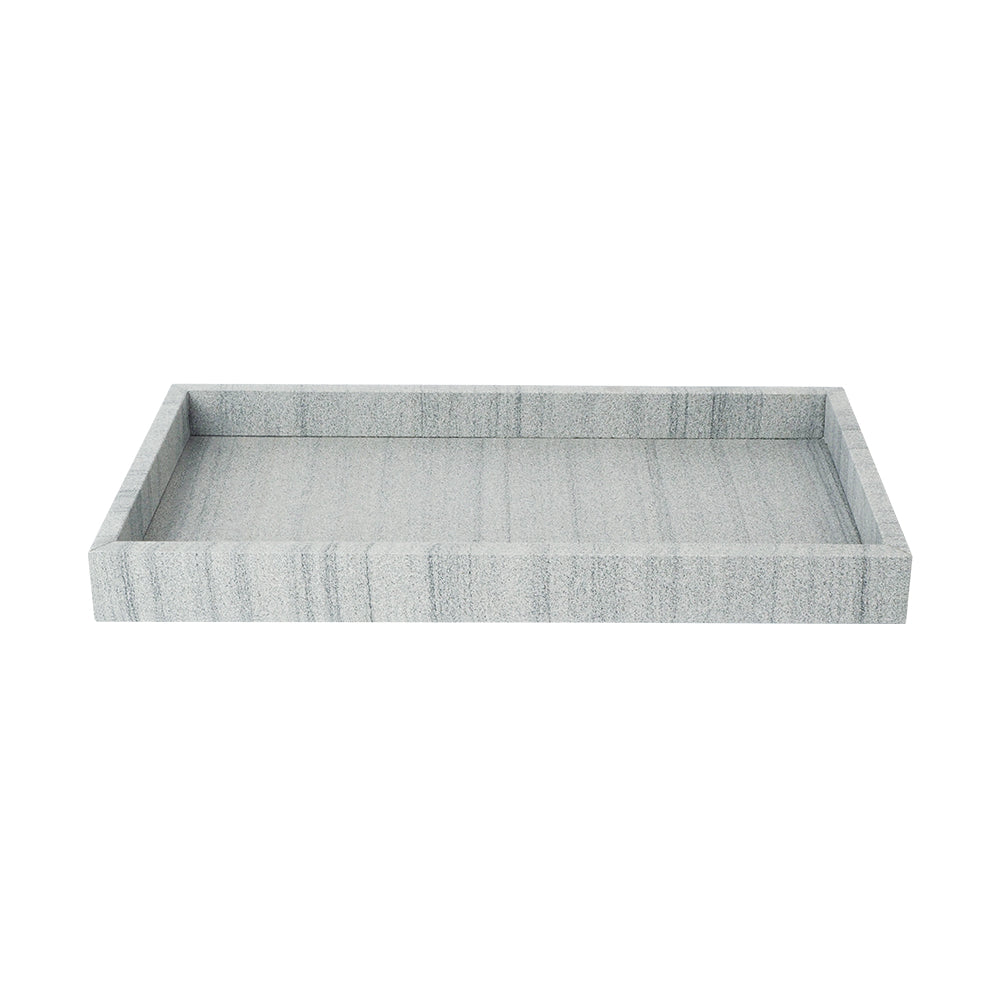 Australian Gray Marble Rectangular Medium Tray RHB893 -  Trays - ebarza Furniture UAE | Shop Modern Furniture in Abu Dhabi & Dubai - مفروشات ايبازرا في الامارات | تسوق اثاث عصري وديكورات مميزة في دبي وابوظبي