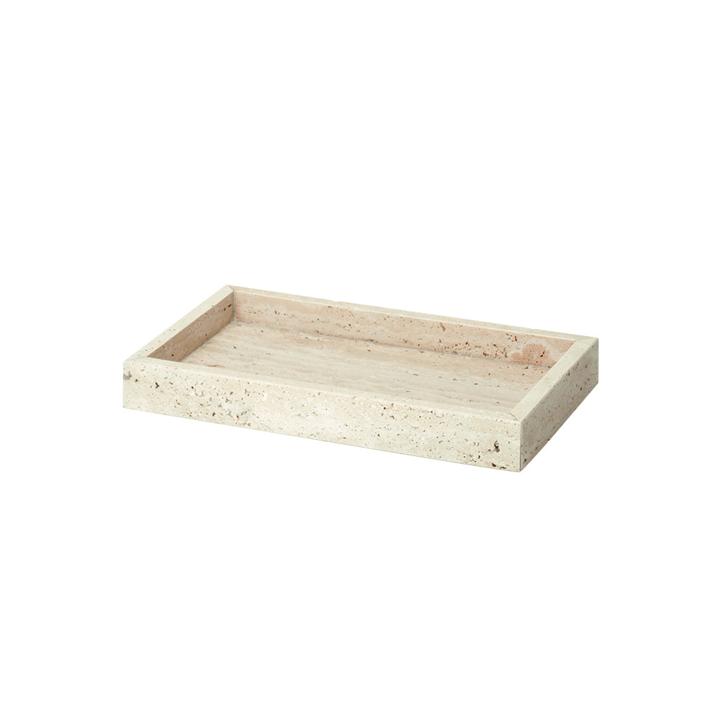 Yellow Rectangular Travertine Trumpet RHJ834 -  Trays - ebarza Furniture UAE | Shop Modern Furniture in Abu Dhabi & Dubai - مفروشات ايبازرا في الامارات | تسوق اثاث عصري وديكورات مميزة في دبي وابوظبي