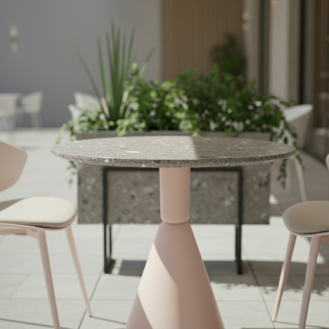 Round Terrazzo Table Top 70 cm 302-N0370 - Table Tops - ebarza Furniture UAE | Shop Modern Furniture in Abu Dhabi & Dubai - مفروشات ايبازرا في الامارات | تسوق اثاث عصري وديكورات مميزة في دبي وابوظبي