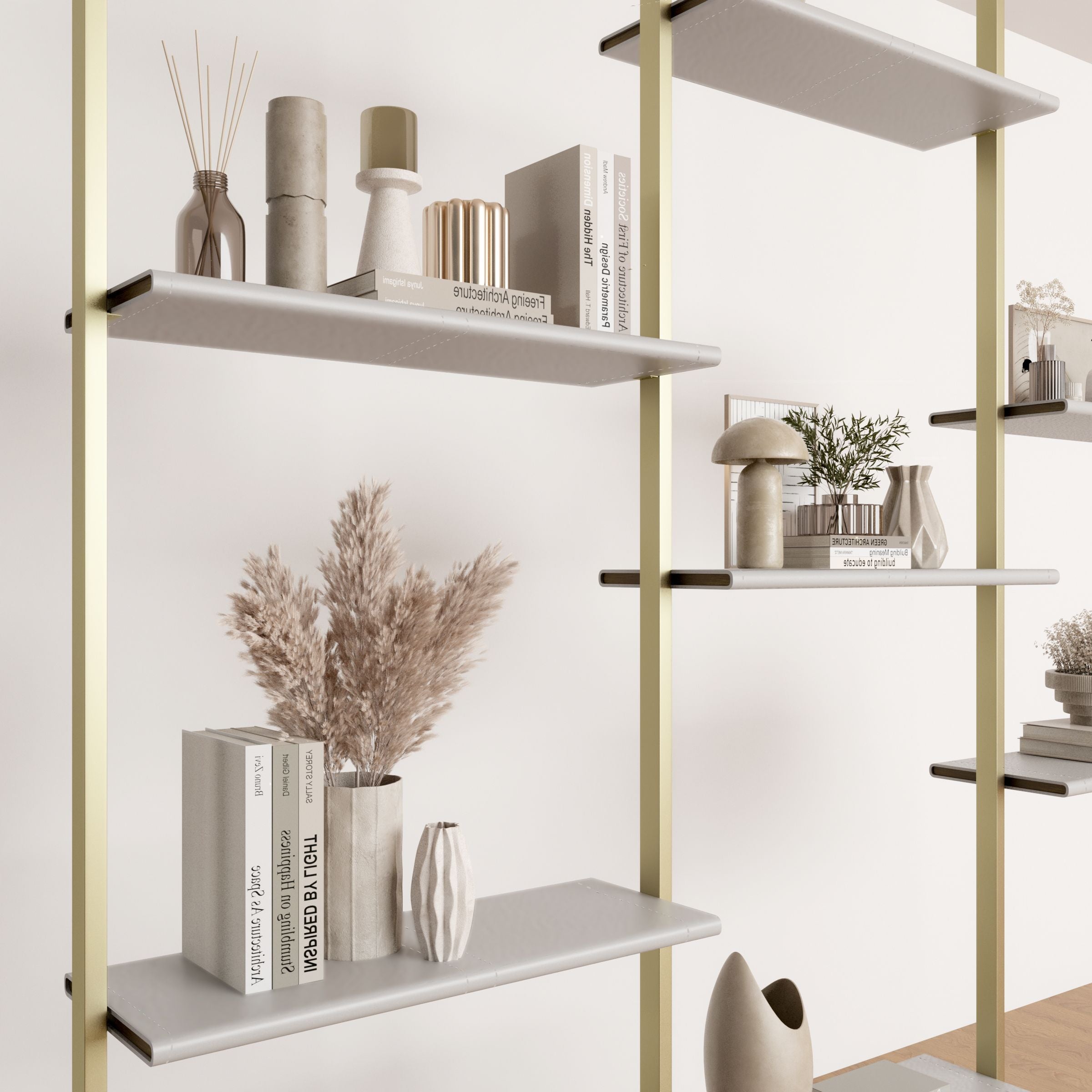 Antik Closet/Cabinet SADDLE LEATHER+MDF SHELF 50X50 - Shelves - ebarza Furniture UAE | Shop Modern Furniture in Abu Dhabi & Dubai - مفروشات ايبازرا في الامارات | تسوق اثاث عصري وديكورات مميزة في دبي وابوظبي