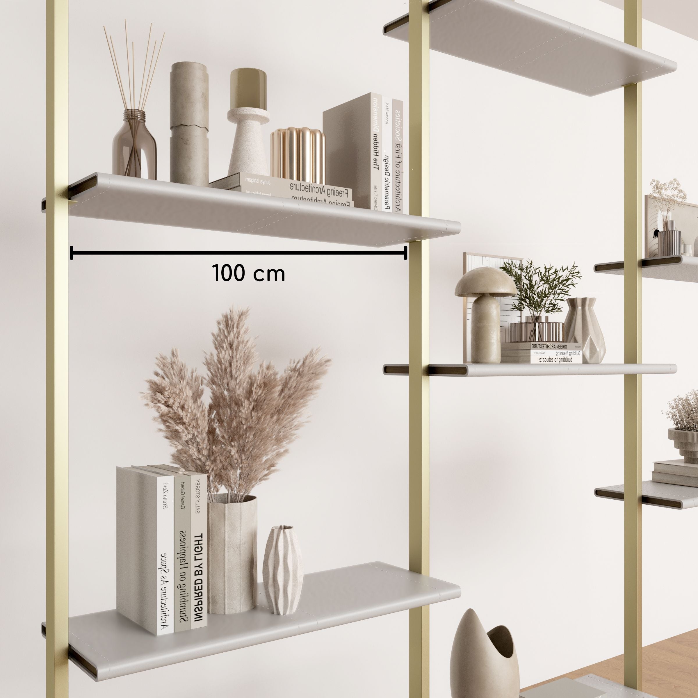 Antik Closet/Cabinet SADDLE LEATHER+MDF SHELF 100X50cm-Biege -  Cabinets - ebarza Furniture UAE | Shop Modern Furniture in Abu Dhabi & Dubai - مفروشات ايبازرا في الامارات | تسوق اثاث عصري وديكورات مميزة في دبي وابوظبي