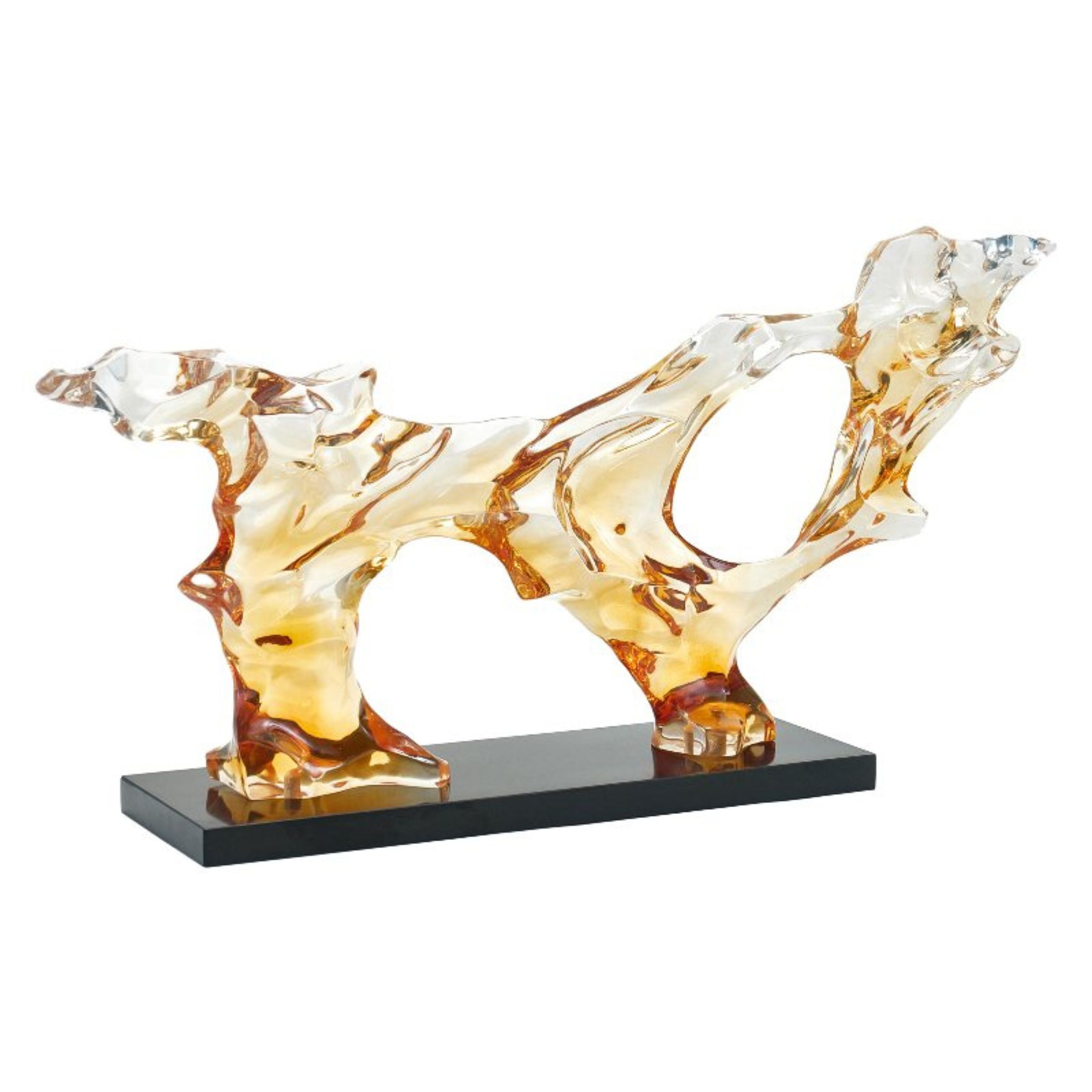Golden ABSTRACT SCULPTURE SH-T044 -  Home Decor Figurines - ebarza Furniture UAE | Shop Modern Furniture in Abu Dhabi & Dubai - مفروشات ايبازرا في الامارات | تسوق اثاث عصري وديكورات مميزة في دبي وابوظبي