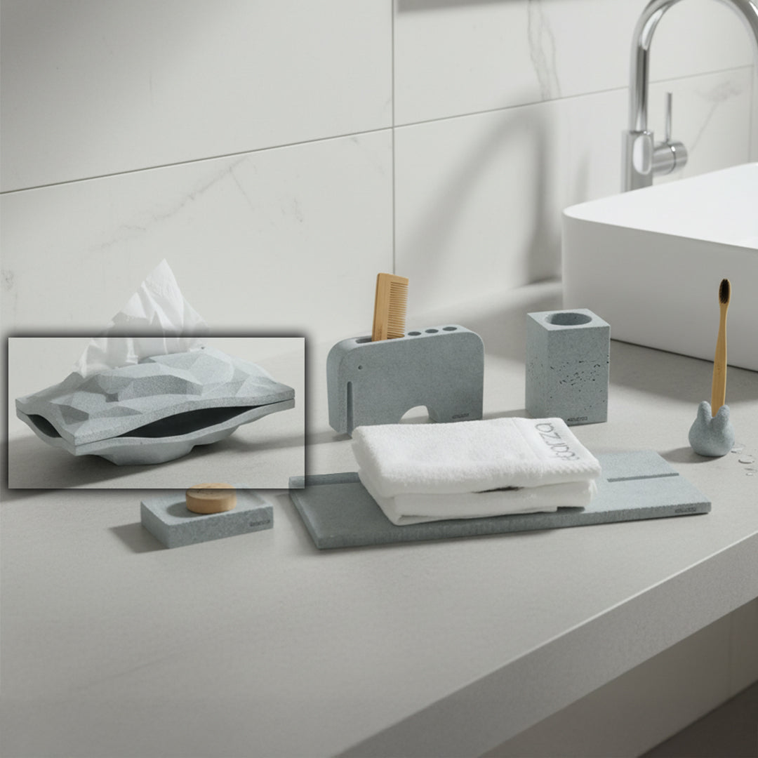 SKIVA Stone Tissue Box TBG244 - Tissue Boxes - ebarza Furniture UAE | Shop Modern Furniture in Abu Dhabi & Dubai - مفروشات ايبازرا في الامارات | تسوق اثاث عصري وديكورات مميزة في دبي وابوظبي