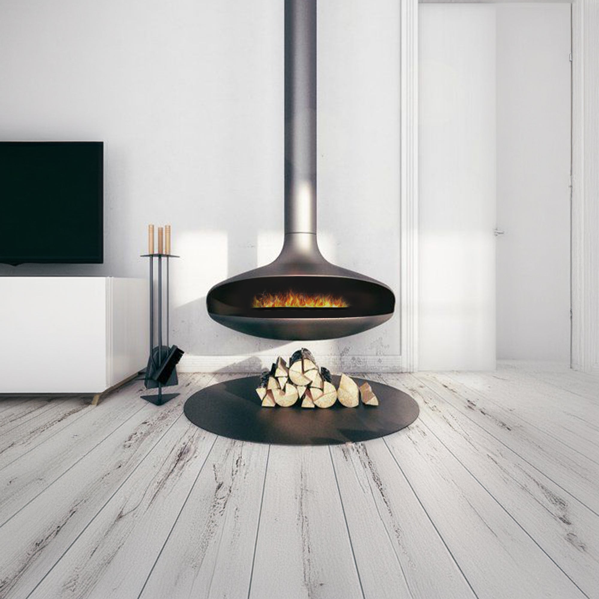 Water Vapor UFO Electric Fireplace Smart 3cm voice prompt 800 UFO - Electric Fireplace - ebarza Furniture UAE | Shop Modern Furniture in Abu Dhabi & Dubai - مفروشات ايبازرا في الامارات | تسوق اثاث عصري وديكورات مميزة في دبي وابوظبي