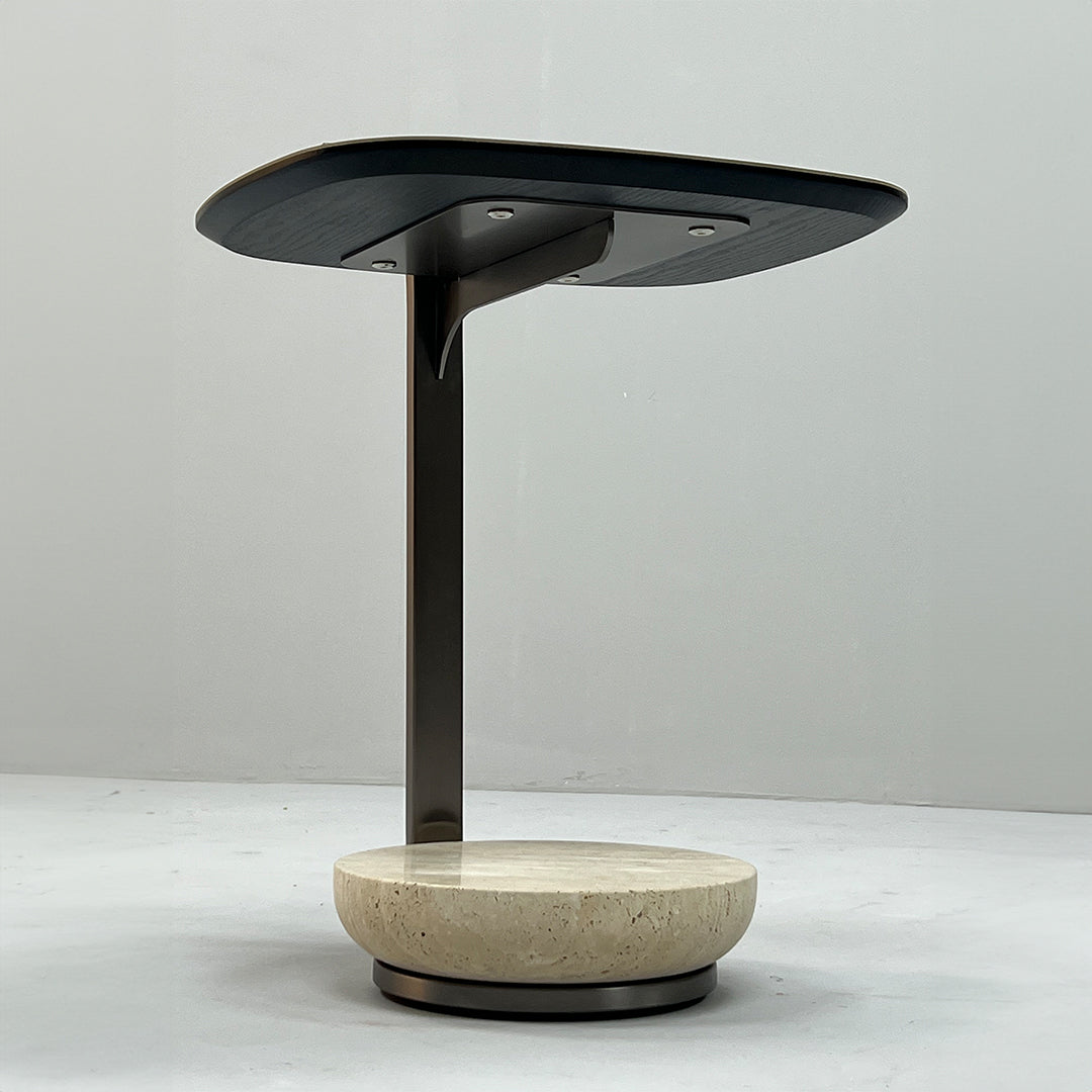 Saddle Leather Side Table JK-D148 - Side Tables - ebarza Furniture UAE | Shop Modern Furniture in Abu Dhabi & Dubai - مفروشات ايبازرا في الامارات | تسوق اثاث عصري وديكورات مميزة في دبي وابوظبي
