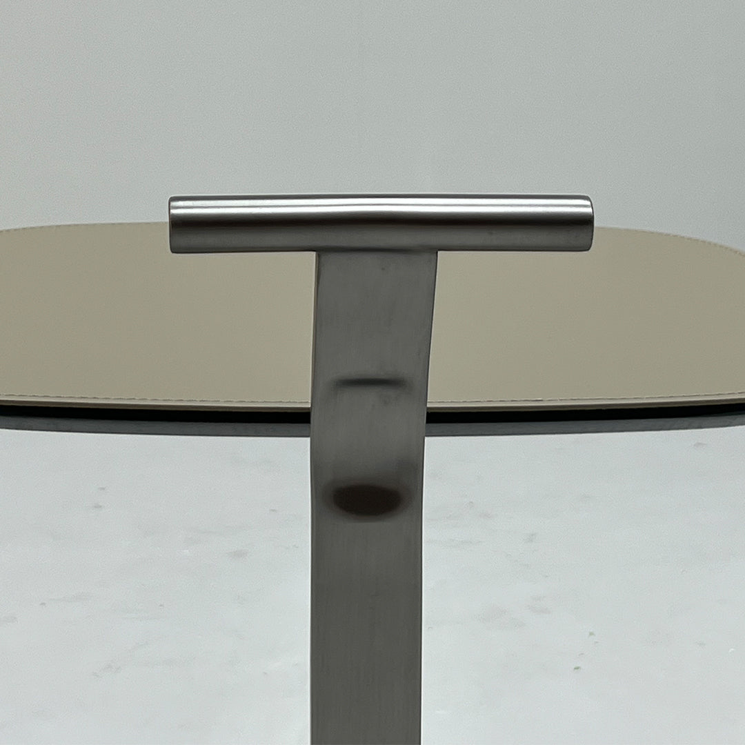 Saddle Leather Side Table JK-D148 - Side Tables - ebarza Furniture UAE | Shop Modern Furniture in Abu Dhabi & Dubai - مفروشات ايبازرا في الامارات | تسوق اثاث عصري وديكورات مميزة في دبي وابوظبي