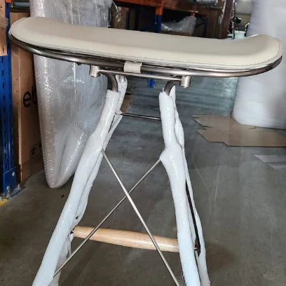 AS IS - Saddle Leather Bar Stool PS-B162 - DISPLAY ITEM - ebarza Furniture UAE | Shop Modern Furniture in Abu Dhabi & Dubai - مفروشات ايبازرا في الامارات | تسوق اثاث عصري وديكورات مميزة في دبي وابوظبي