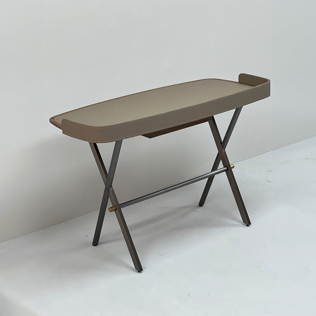 Saddle Leather Desk JK-J13 - Office Desks - ebarza Furniture UAE | Shop Modern Furniture in Abu Dhabi & Dubai - مفروشات ايبازرا في الامارات | تسوق اثاث عصري وديكورات مميزة في دبي وابوظبي