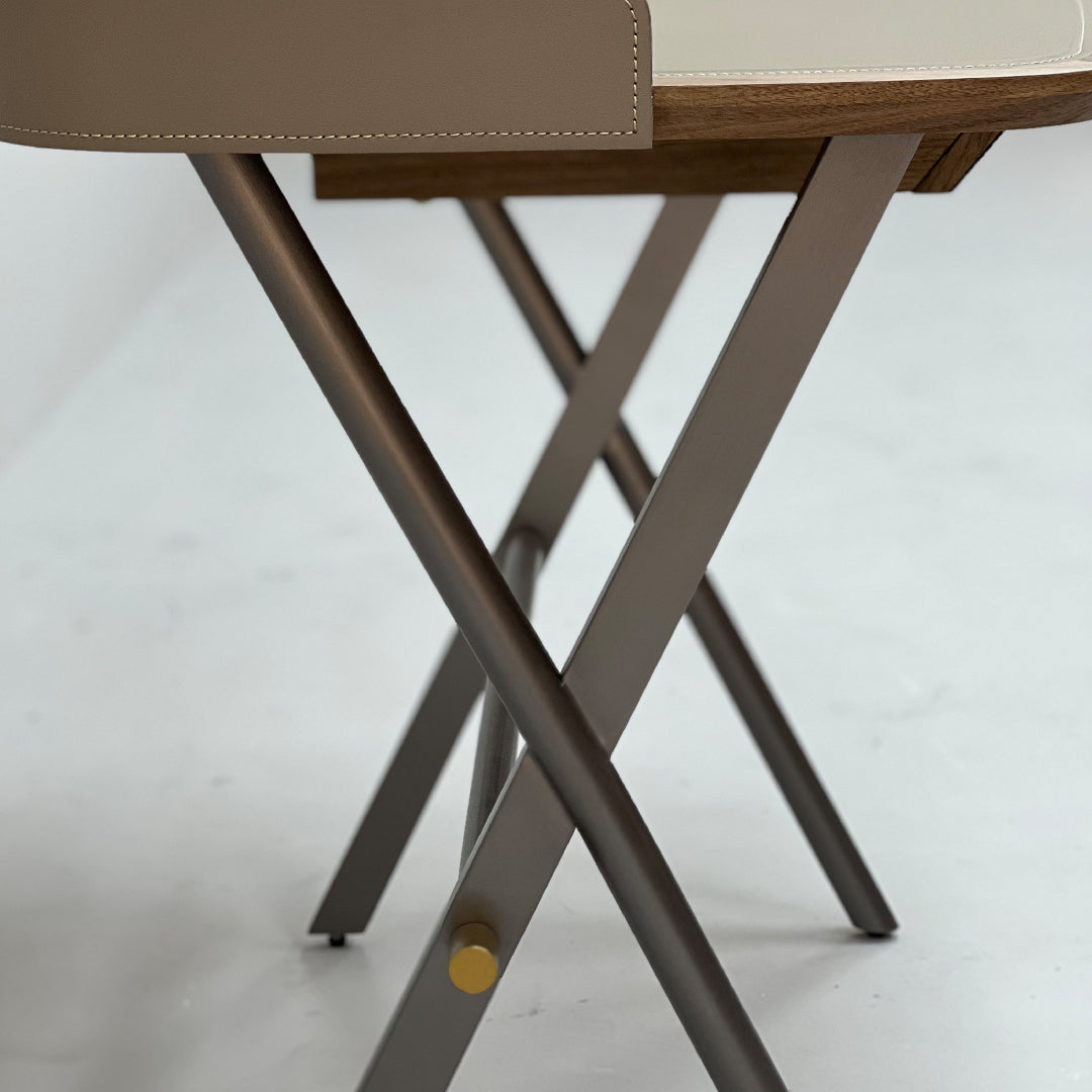 Saddle Leather Desk JK-J13 - Office Desks - ebarza Furniture UAE | Shop Modern Furniture in Abu Dhabi & Dubai - مفروشات ايبازرا في الامارات | تسوق اثاث عصري وديكورات مميزة في دبي وابوظبي