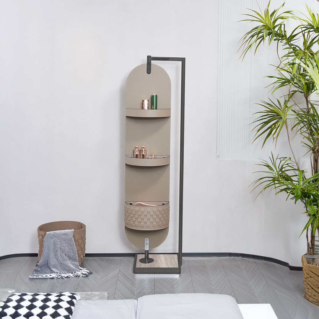 Saddle Leather Shelf JK-Y06 - Shelves - ebarza Furniture UAE | Shop Modern Furniture in Abu Dhabi & Dubai - مفروشات ايبازرا في الامارات | تسوق اثاث عصري وديكورات مميزة في دبي وابوظبي