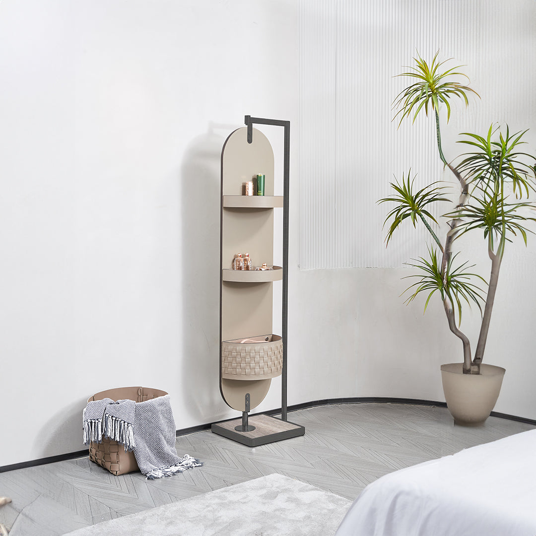 Saddle Leather Shelf JK-Y06 - Shelves - ebarza Furniture UAE | Shop Modern Furniture in Abu Dhabi & Dubai - مفروشات ايبازرا في الامارات | تسوق اثاث عصري وديكورات مميزة في دبي وابوظبي