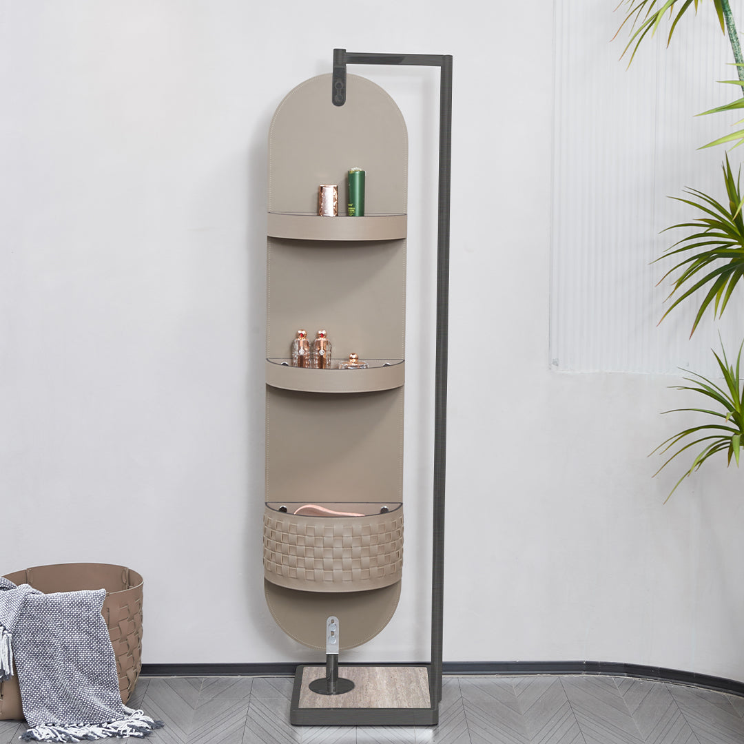 Saddle Leather Shelf JK-Y06 - Shelves - ebarza Furniture UAE | Shop Modern Furniture in Abu Dhabi & Dubai - مفروشات ايبازرا في الامارات | تسوق اثاث عصري وديكورات مميزة في دبي وابوظبي