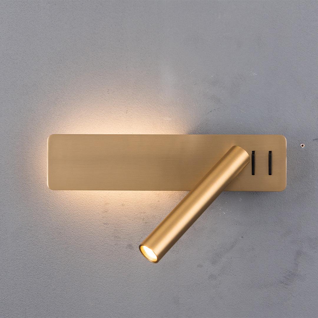 Seed Hotel Style Headboard/ Wall Reading Lamp Seed-WL 23-BR - Wall Lamps - ebarza Furniture UAE | Shop Modern Furniture in Abu Dhabi & Dubai - مفروشات ايبازرا في الامارات | تسوق اثاث عصري وديكورات مميزة في دبي وابوظبي