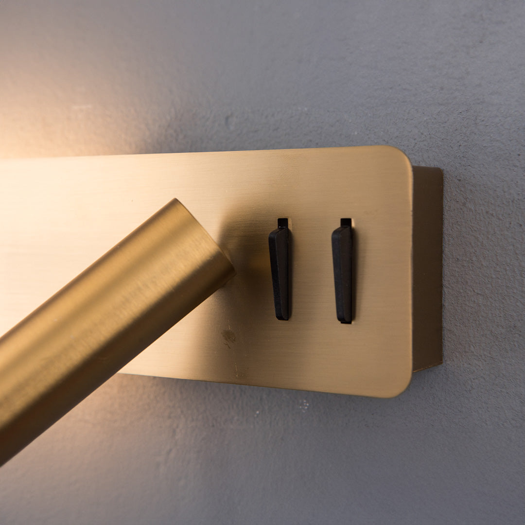 Seed Hotel Style Headboard/ Wall Reading Lamp Seed-WL 23-BR - Wall Lamps - ebarza Furniture UAE | Shop Modern Furniture in Abu Dhabi & Dubai - مفروشات ايبازرا في الامارات | تسوق اثاث عصري وديكورات مميزة في دبي وابوظبي