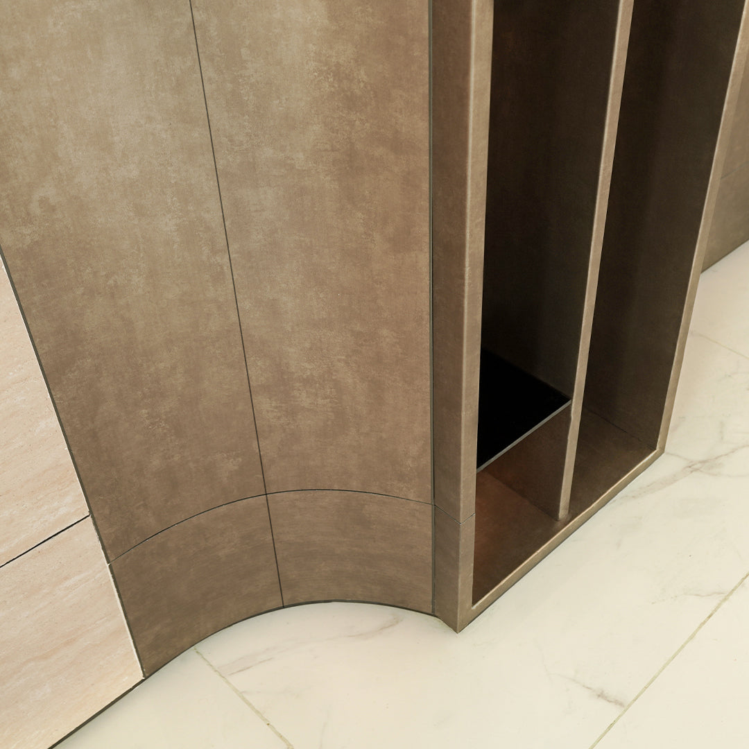 Sample of WPC SLAT MULTIPURPOSE WALL PANEL 4 SIDE WRAPPED 350*24cm COLOUR :P120-2YP-sample - Wall panels samples - ebarza Furniture UAE | Shop Modern Furniture in Abu Dhabi & Dubai - مفروشات ايبازرا في الامارات | تسوق اثاث عصري وديكورات مميزة في دبي وابوظبي