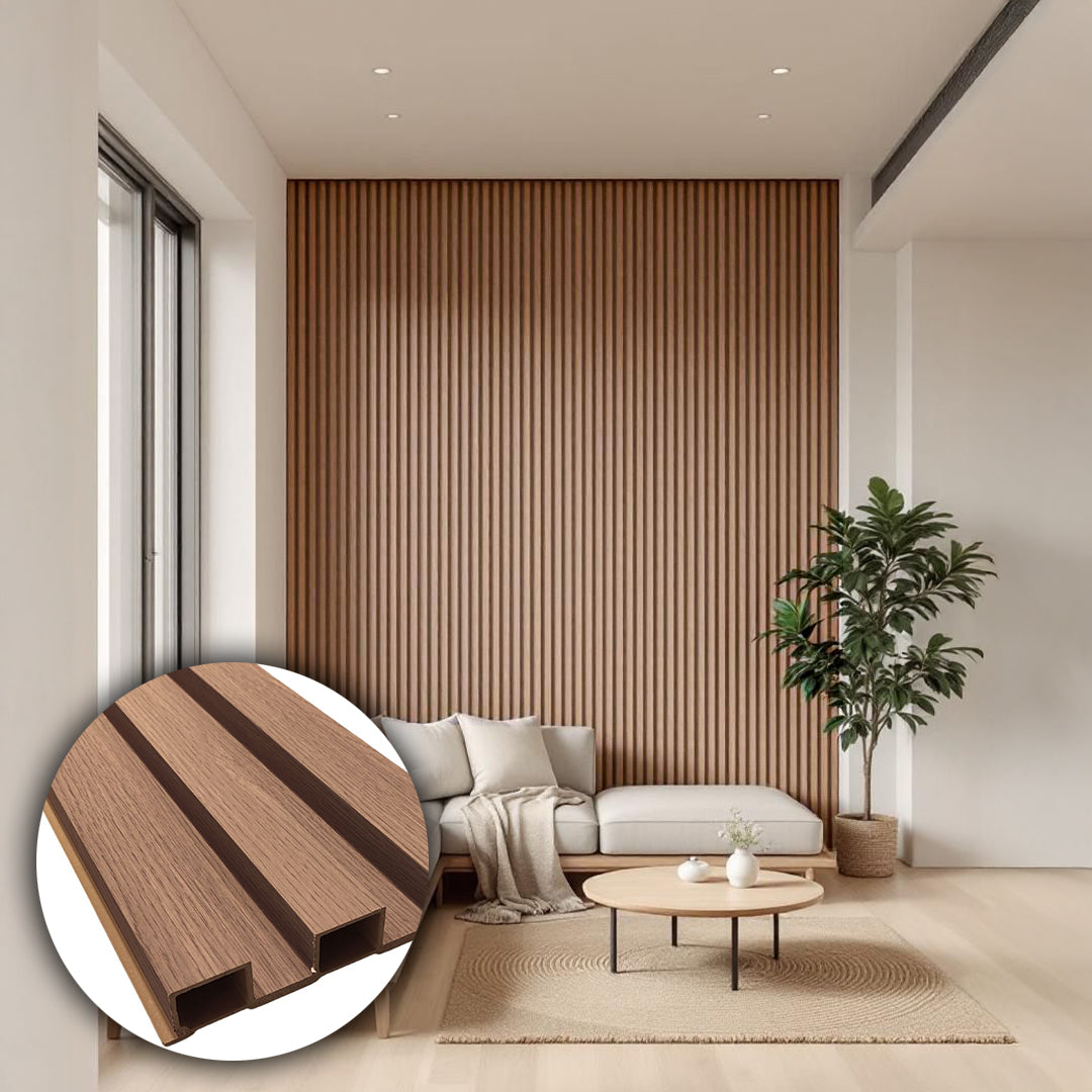 Shape Panel 320cm H North American Oak Y DECORATION PANEL COLOUR :H199 North American Oak Y - Wall Panels - ebarza Furniture UAE | Shop Modern Furniture in Abu Dhabi & Dubai - مفروشات ايبازرا في الامارات | تسوق اثاث عصري وديكورات مميزة في دبي وابوظبي