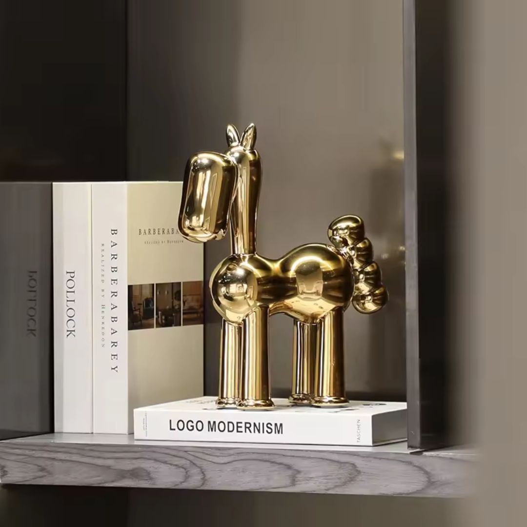 Shining Horse FF-D24017 - Home Decor Figurines - ebarza Furniture UAE | Shop Modern Furniture in Abu Dhabi & Dubai - مفروشات ايبازرا في الامارات | تسوق اثاث عصري وديكورات مميزة في دبي وابوظبي