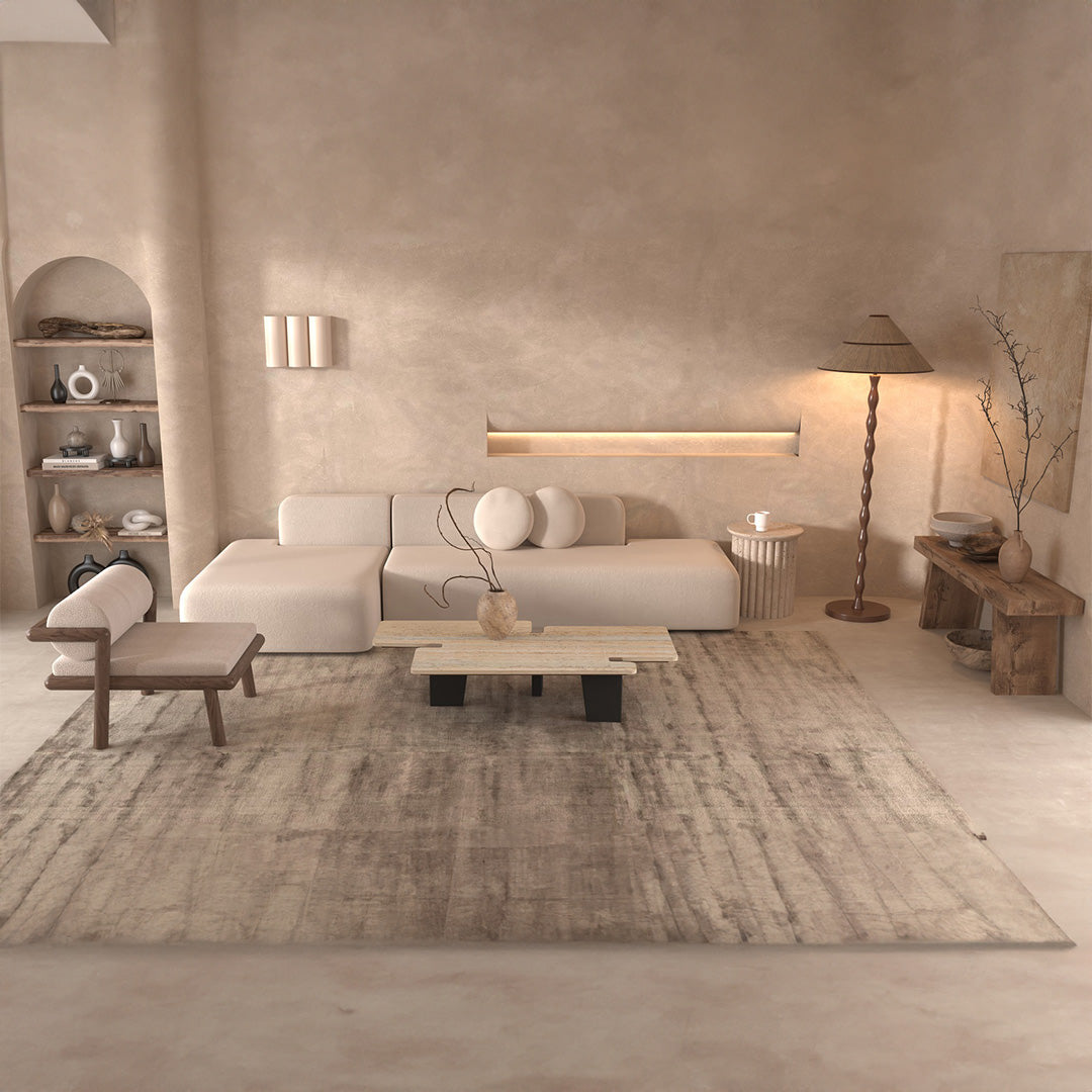 Silvia Travertine Center Table - 449CTS - Coffee tables - ebarza Furniture UAE | Shop Modern Furniture in Abu Dhabi & Dubai - مفروشات ايبازرا في الامارات | تسوق اثاث عصري وديكورات مميزة في دبي وابوظبي