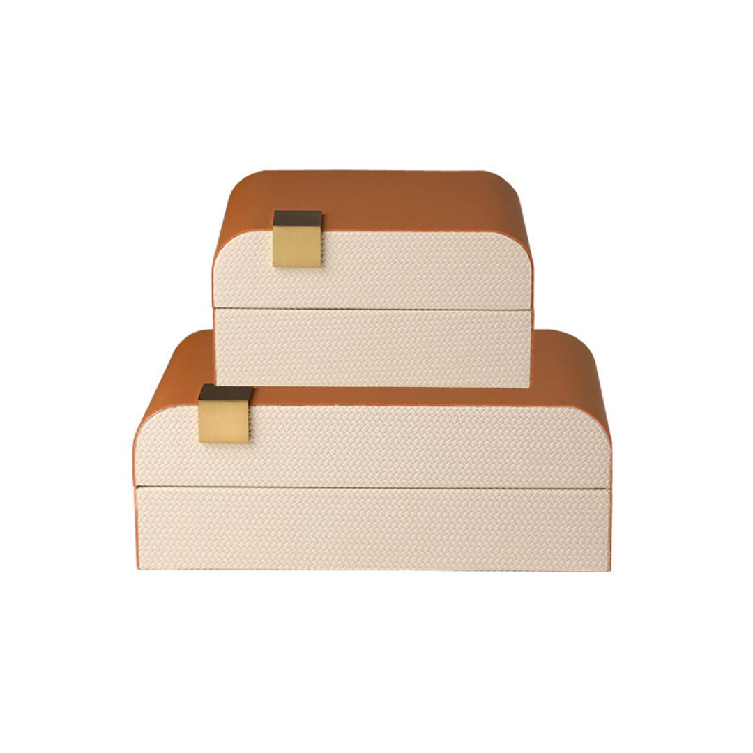 Simple Round Box-A FB-PG24007A - Decorative Boxes - ebarza Furniture UAE | Shop Modern Furniture in Abu Dhabi & Dubai - مفروشات ايبازرا في الامارات | تسوق اثاث عصري وديكورات مميزة في دبي وابوظبي