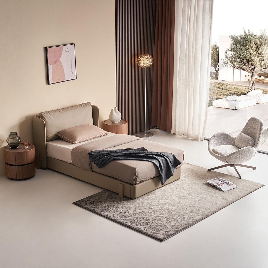 Single Size Bed B030 - Single -  Bedsteads - ebarza Furniture UAE | Shop Modern Furniture in Abu Dhabi & Dubai - مفروشات ايبازرا في الامارات | تسوق اثاث عصري وديكورات مميزة في دبي وابوظبي