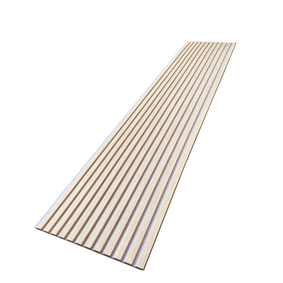 300x60x2.1cm Slat Acoustic Panel 35-15mm Fire Retardant Decoration Panel White Oak 001 (Light Grey TG018) - Wall Panels - ebarza Furniture UAE | Shop Modern Furniture in Abu Dhabi & Dubai - مفروشات ايبازرا في الامارات | تسوق اثاث عصري وديكورات مميزة في دبي وابوظبي