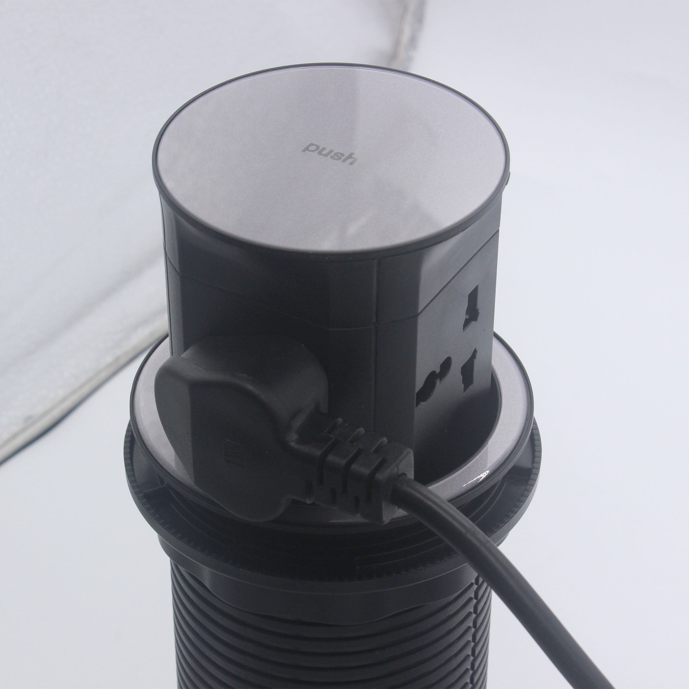 Small Tempered Glass Pop Up Socket JXB-016 - Smart Sockets - ebarza Furniture UAE | Shop Modern Furniture in Abu Dhabi & Dubai - مفروشات ايبازرا في الامارات | تسوق اثاث عصري وديكورات مميزة في دبي وابوظبي