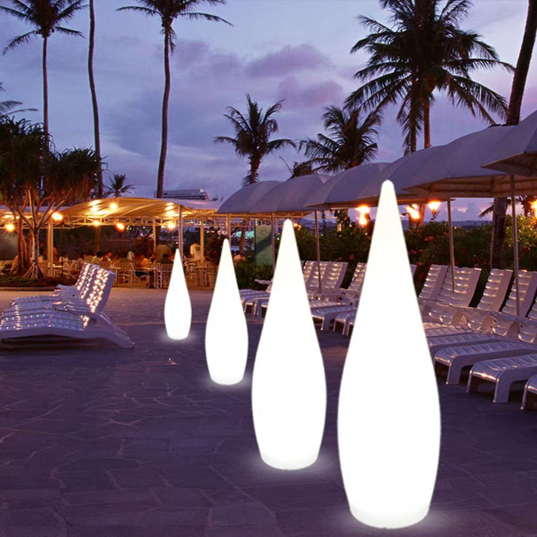 Soft Drop Resin outdoor Floor Light HTD-2435 - Floor Lamps - ebarza Furniture UAE | Shop Modern Furniture in Abu Dhabi & Dubai - مفروشات ايبازرا في الامارات | تسوق اثاث عصري وديكورات مميزة في دبي وابوظبي