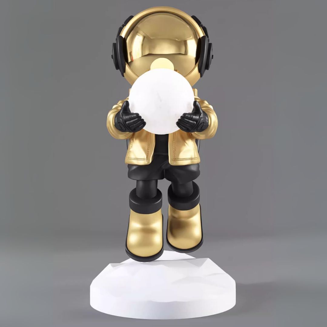 Space Boy Resin Floor Light HTD-YF033 - Floor Lamps - ebarza Furniture UAE | Shop Modern Furniture in Abu Dhabi & Dubai - مفروشات ايبازرا في الامارات | تسوق اثاث عصري وديكورات مميزة في دبي وابوظبي