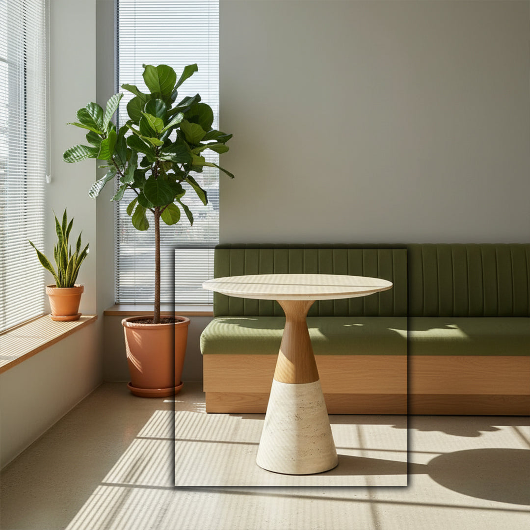 Stratum Lounge Dining Table - JK-D224C - Beige - Dining Tables - ebarza Furniture UAE | Shop Modern Furniture in Abu Dhabi & Dubai - مفروشات ايبازرا في الامارات | تسوق اثاث عصري وديكورات مميزة في دبي وابوظبي