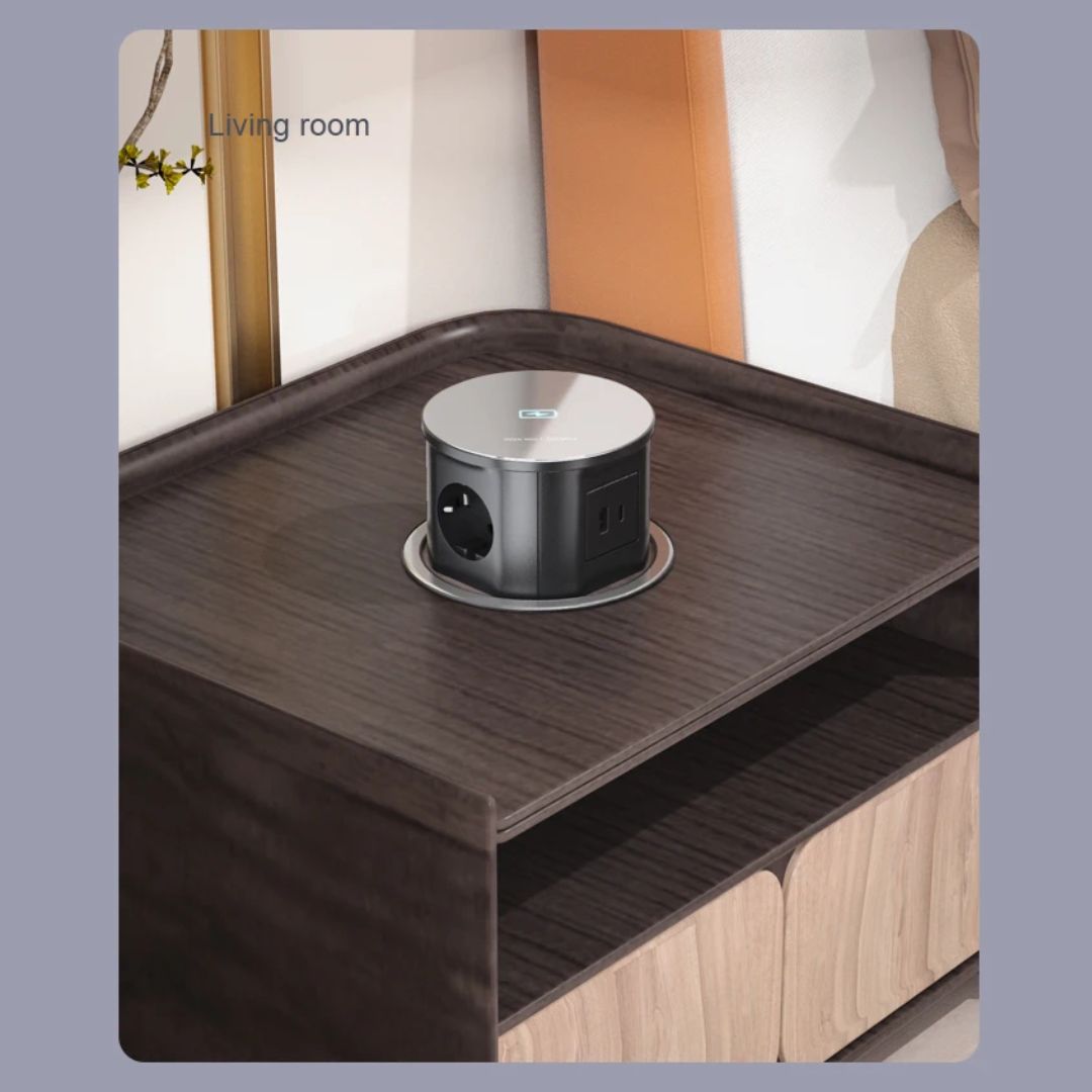 Tempered Glass Pop Up Socket JXB-015B - Smart Sockets - ebarza Furniture UAE | Shop Modern Furniture in Abu Dhabi & Dubai - مفروشات ايبازرا في الامارات | تسوق اثاث عصري وديكورات مميزة في دبي وابوظبي