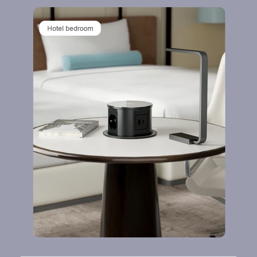 Tempered Glass Pop Up Socket JXB-015B - Smart Sockets - ebarza Furniture UAE | Shop Modern Furniture in Abu Dhabi & Dubai - مفروشات ايبازرا في الامارات | تسوق اثاث عصري وديكورات مميزة في دبي وابوظبي
