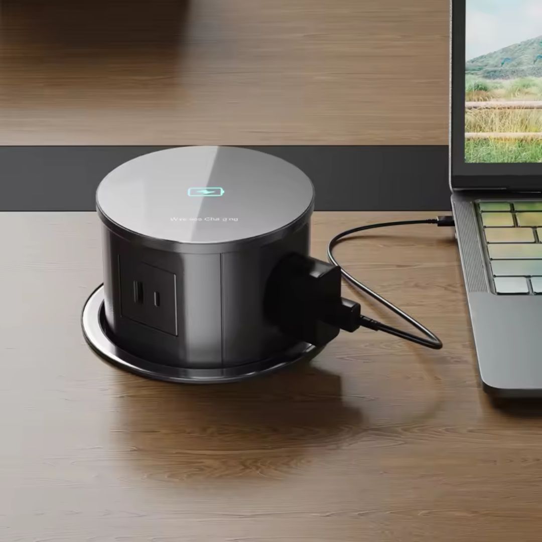 Tempered Glass Pop Up Socket JXB-015B - Smart Sockets - ebarza Furniture UAE | Shop Modern Furniture in Abu Dhabi & Dubai - مفروشات ايبازرا في الامارات | تسوق اثاث عصري وديكورات مميزة في دبي وابوظبي