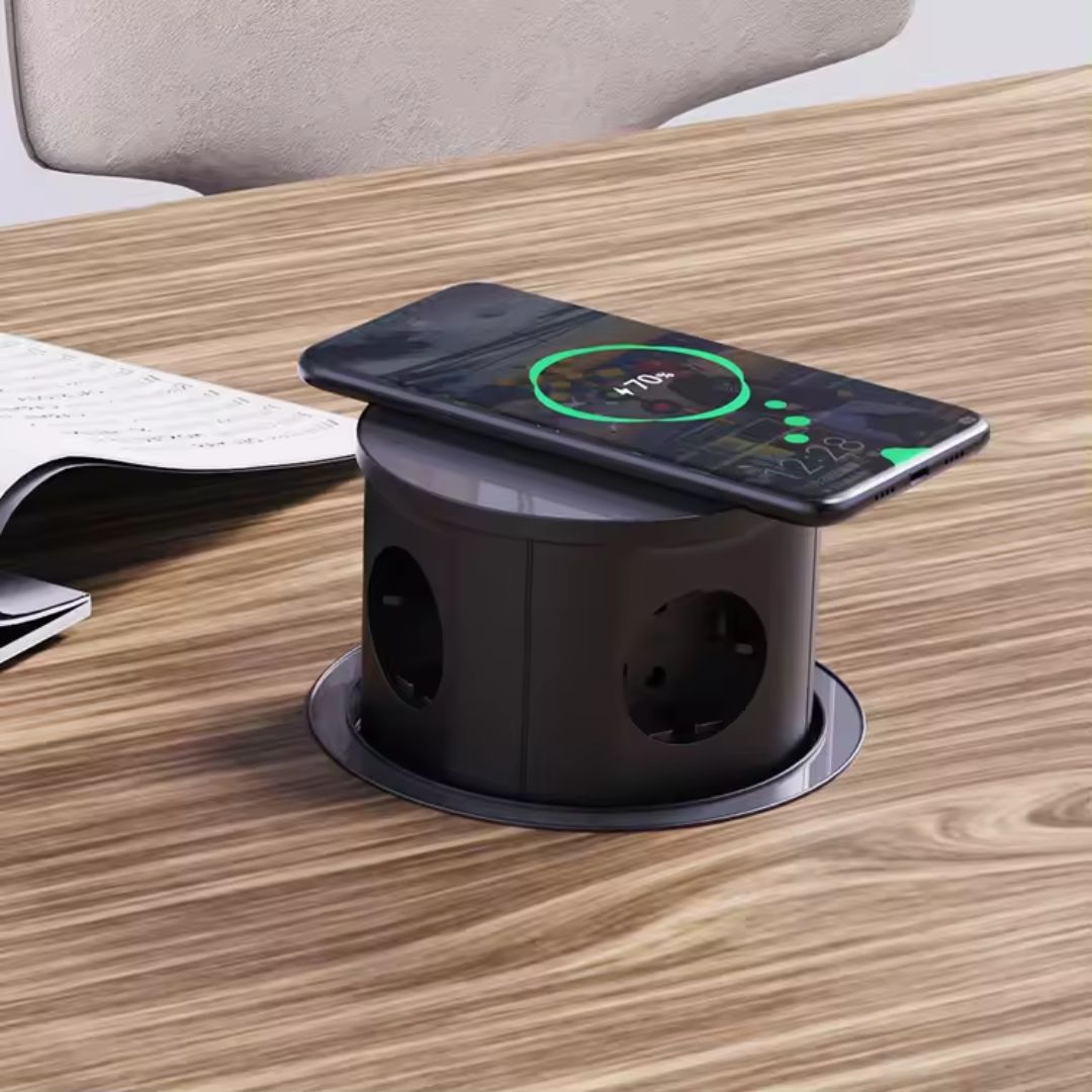 Tempered Glass Pop Up Socket JXB-015B - Smart Sockets - ebarza Furniture UAE | Shop Modern Furniture in Abu Dhabi & Dubai - مفروشات ايبازرا في الامارات | تسوق اثاث عصري وديكورات مميزة في دبي وابوظبي