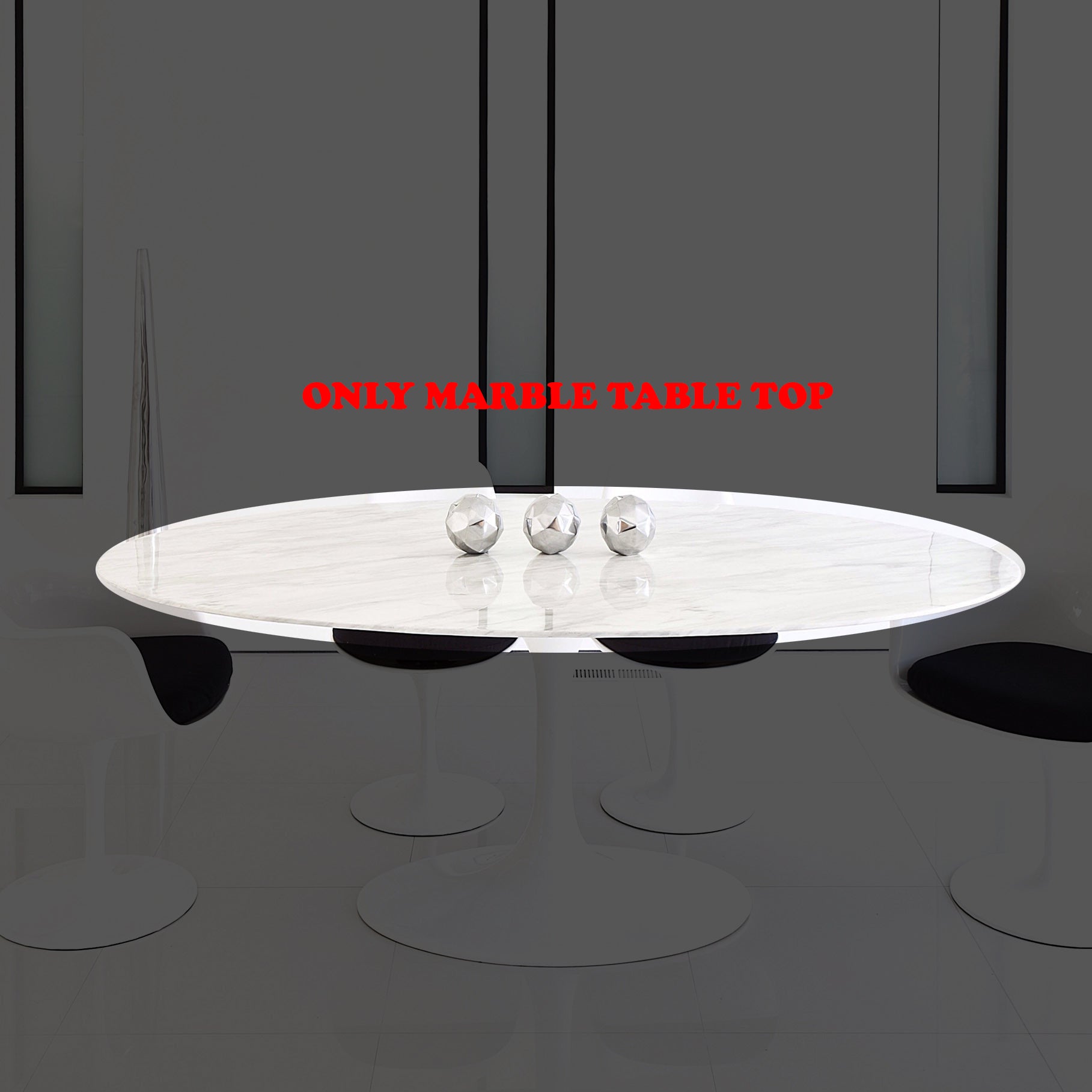 Natural Marble Round Dining Table Top 120cm Bp8077-T120 - Table Tops - ebarza Furniture UAE | Shop Modern Furniture in Abu Dhabi & Dubai - مفروشات ايبازرا في الامارات | تسوق اثاث عصري وديكورات مميزة في دبي وابوظبي