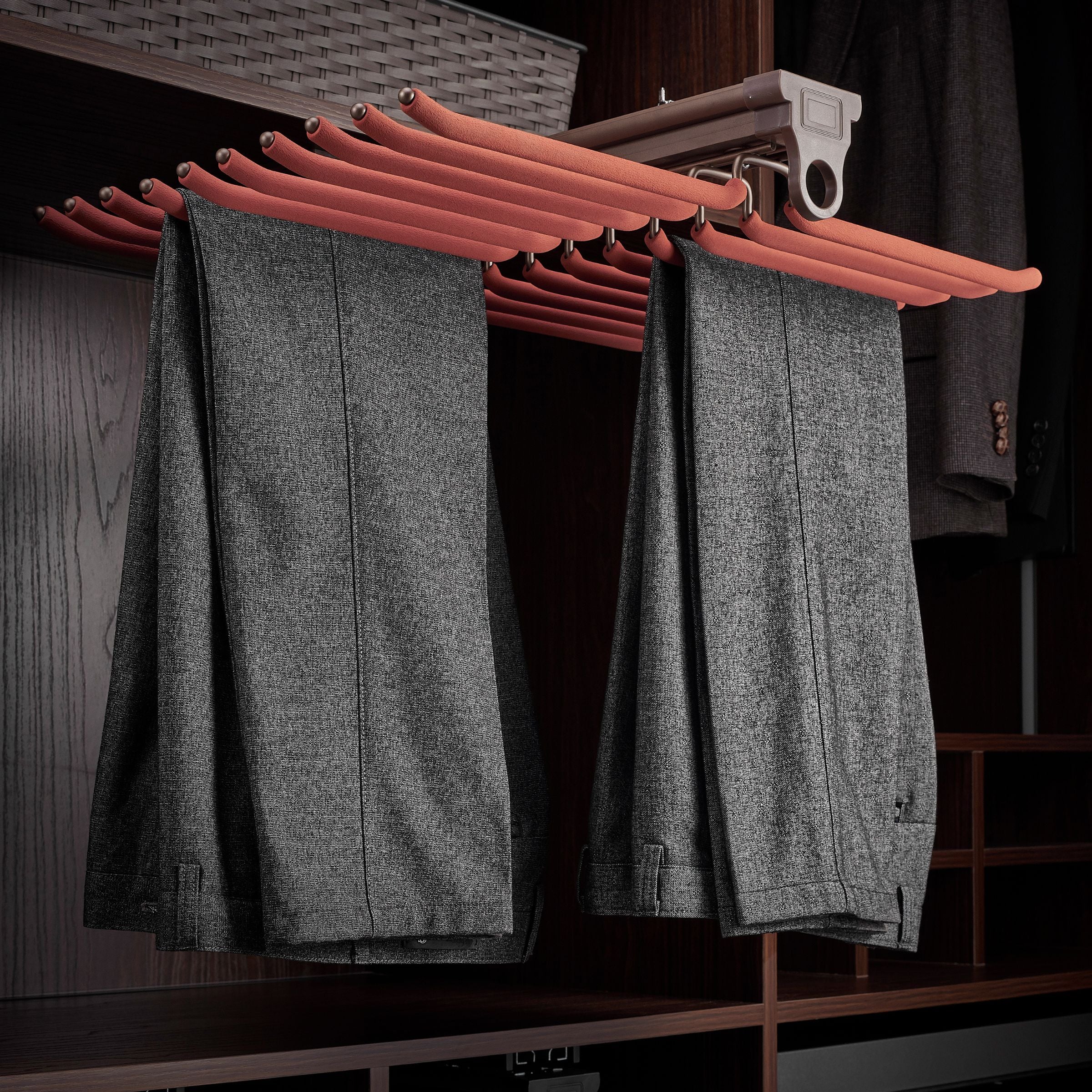 TROUSERS RACK(SOFT CLOSING) MA.1108 - Hangers - ebarza Furniture UAE | Shop Modern Furniture in Abu Dhabi & Dubai - مفروشات ايبازرا في الامارات | تسوق اثاث عصري وديكورات مميزة في دبي وابوظبي