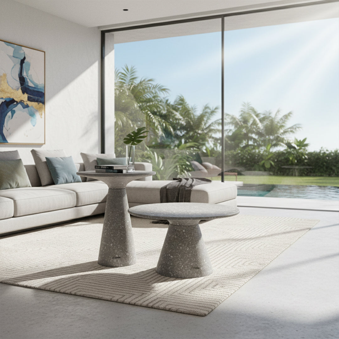 Terrazzo D60 Coffee Table N0370-45 - Coffee tables - ebarza Furniture UAE | Shop Modern Furniture in Abu Dhabi & Dubai - مفروشات ايبازرا في الامارات | تسوق اثاث عصري وديكورات مميزة في دبي وابوظبي