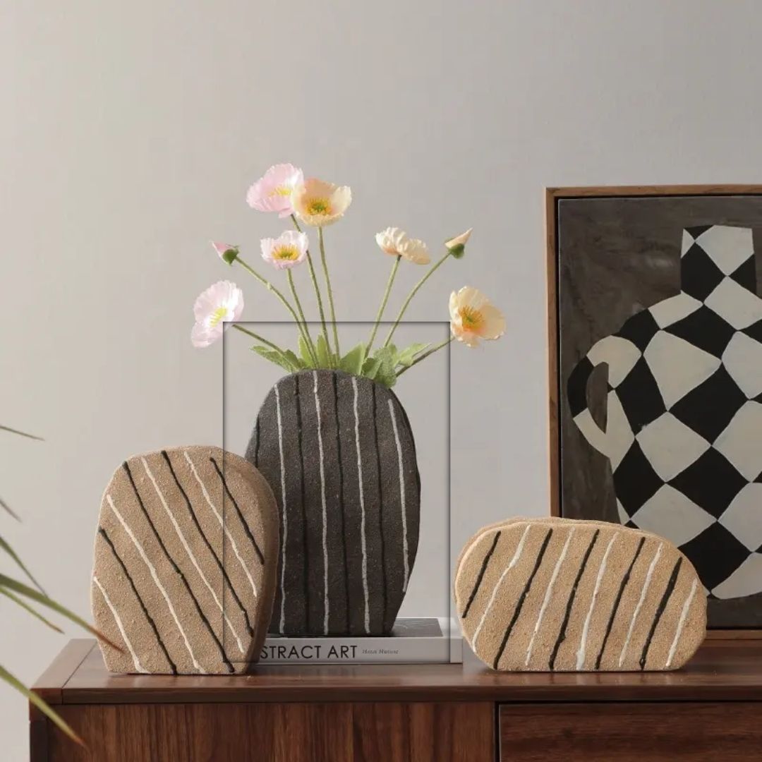 Tiramisu Vase A - FF-D24108A - Vases - ebarza Furniture UAE | Shop Modern Furniture in Abu Dhabi & Dubai - مفروشات ايبازرا في الامارات | تسوق اثاث عصري وديكورات مميزة في دبي وابوظبي