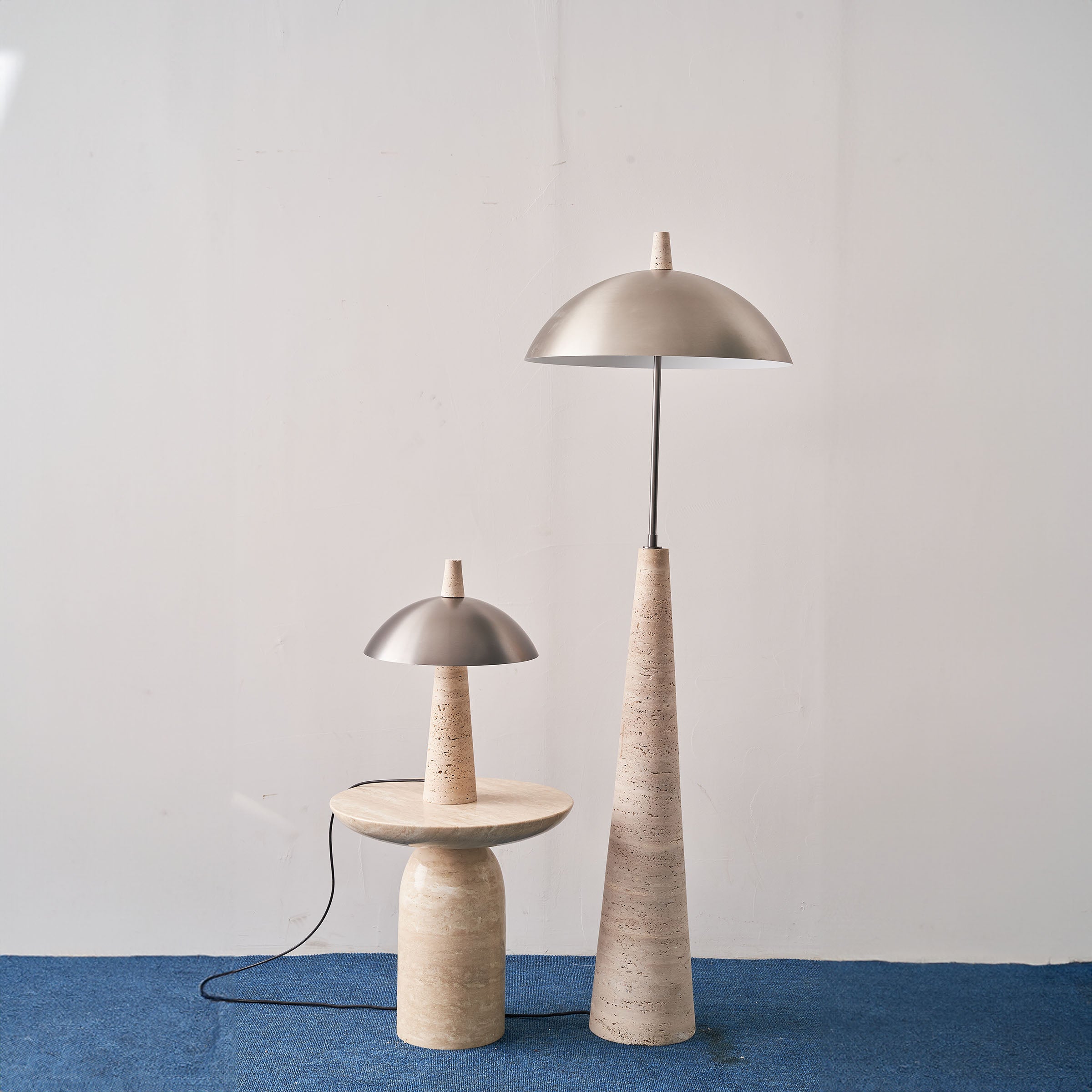 Natural Travertine Floor Lamp JA-015F - Floor Lamps - ebarza Furniture UAE | Shop Modern Furniture in Abu Dhabi & Dubai - مفروشات ايبازرا في الامارات | تسوق اثاث عصري وديكورات مميزة في دبي وابوظبي