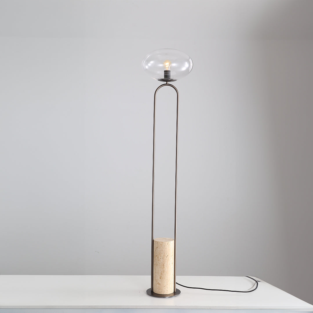 Travertine Floor Lamp JA051 - Floor Lamps - ebarza Furniture UAE | Shop Modern Furniture in Abu Dhabi & Dubai - مفروشات ايبازرا في الامارات | تسوق اثاث عصري وديكورات مميزة في دبي وابوظبي