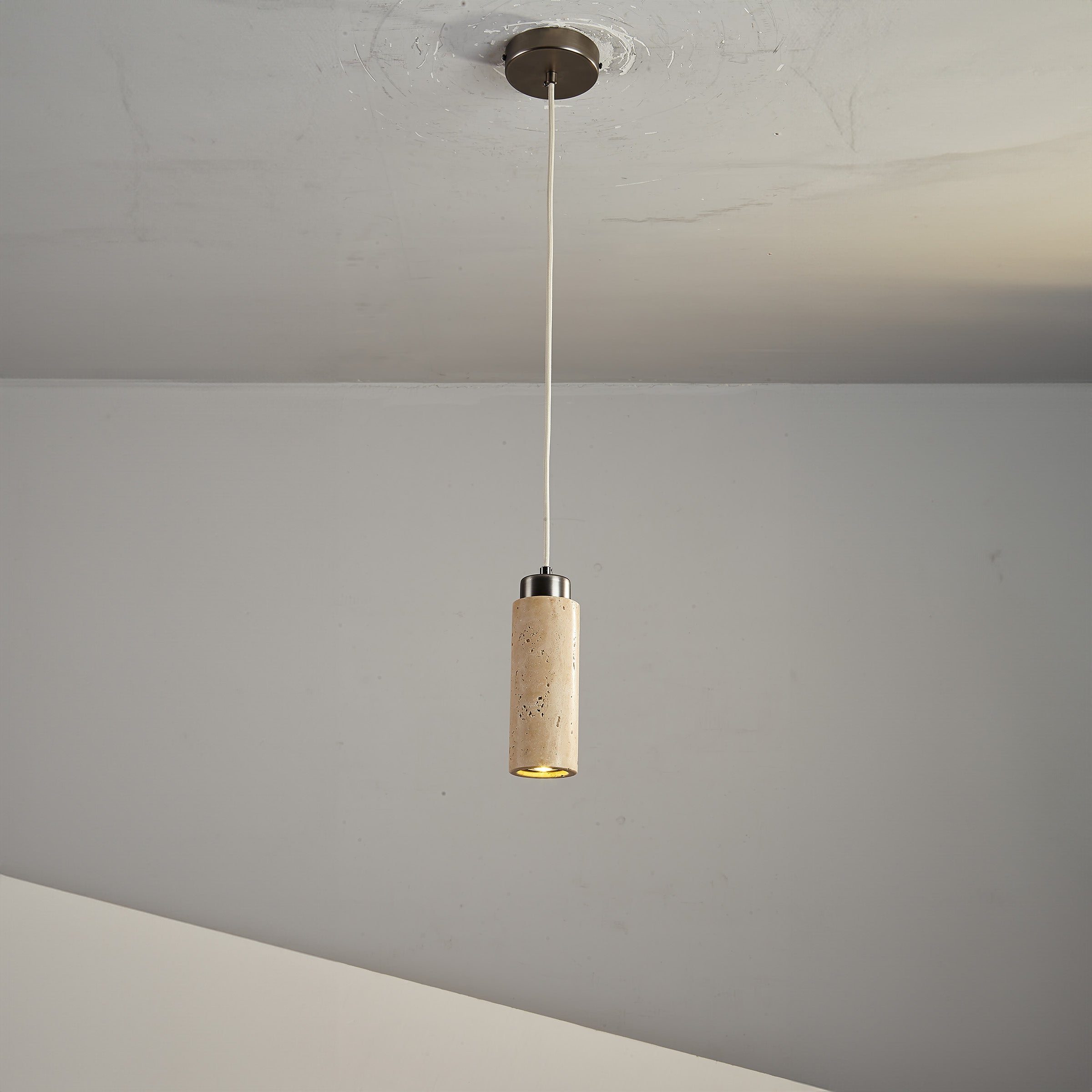 Travertine Pendant Lamp 60005-1P - Pendant Lamps - ebarza Furniture UAE | Shop Modern Furniture in Abu Dhabi & Dubai - مفروشات ايبازرا في الامارات | تسوق اثاث عصري وديكورات مميزة في دبي وابوظبي