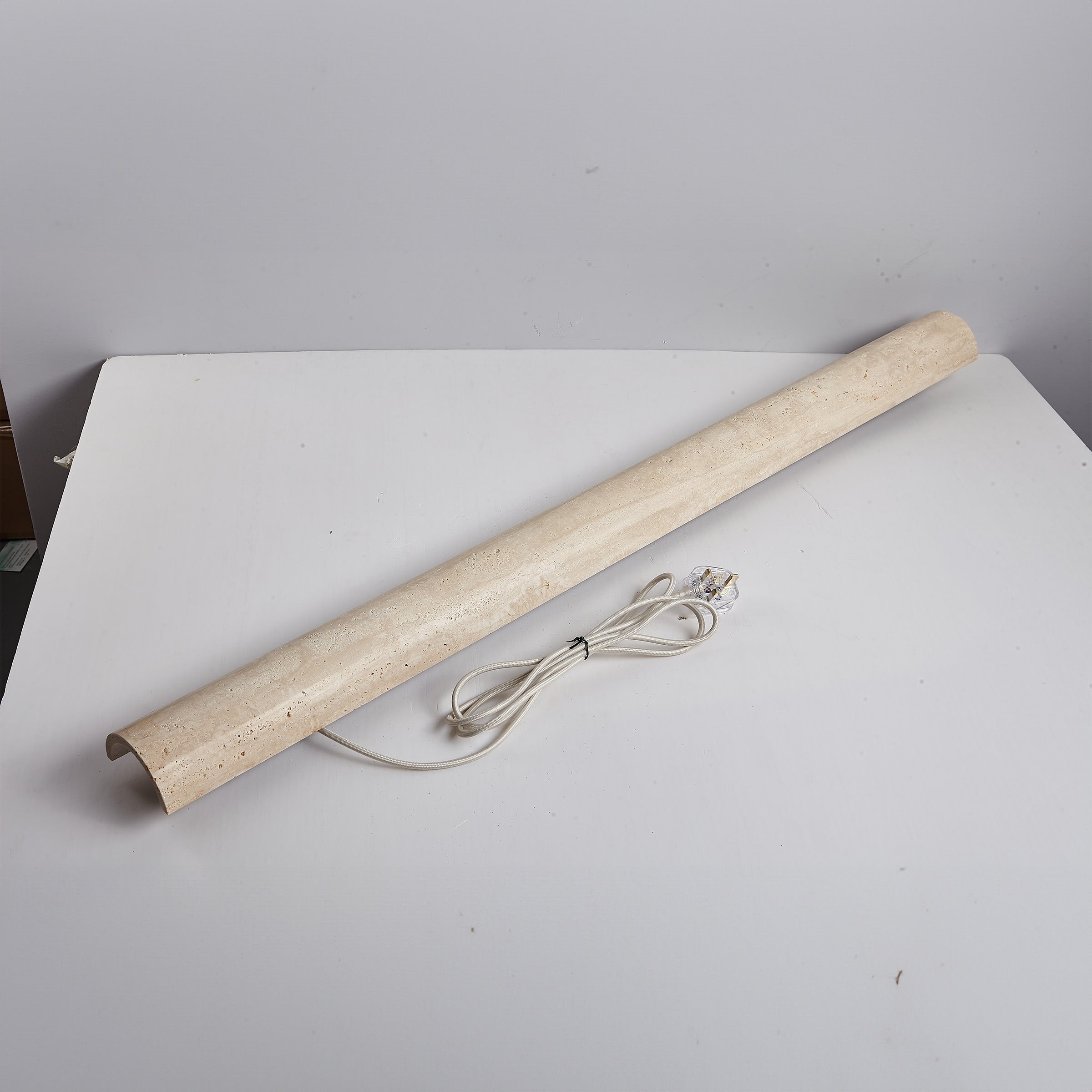 Beige Natural Travertine Marble Wall Lamp 60008-4W - Wall Lamps - ebarza Furniture UAE | Shop Modern Furniture in Abu Dhabi & Dubai - مفروشات ايبازرا في الامارات | تسوق اثاث عصري وديكورات مميزة في دبي وابوظبي