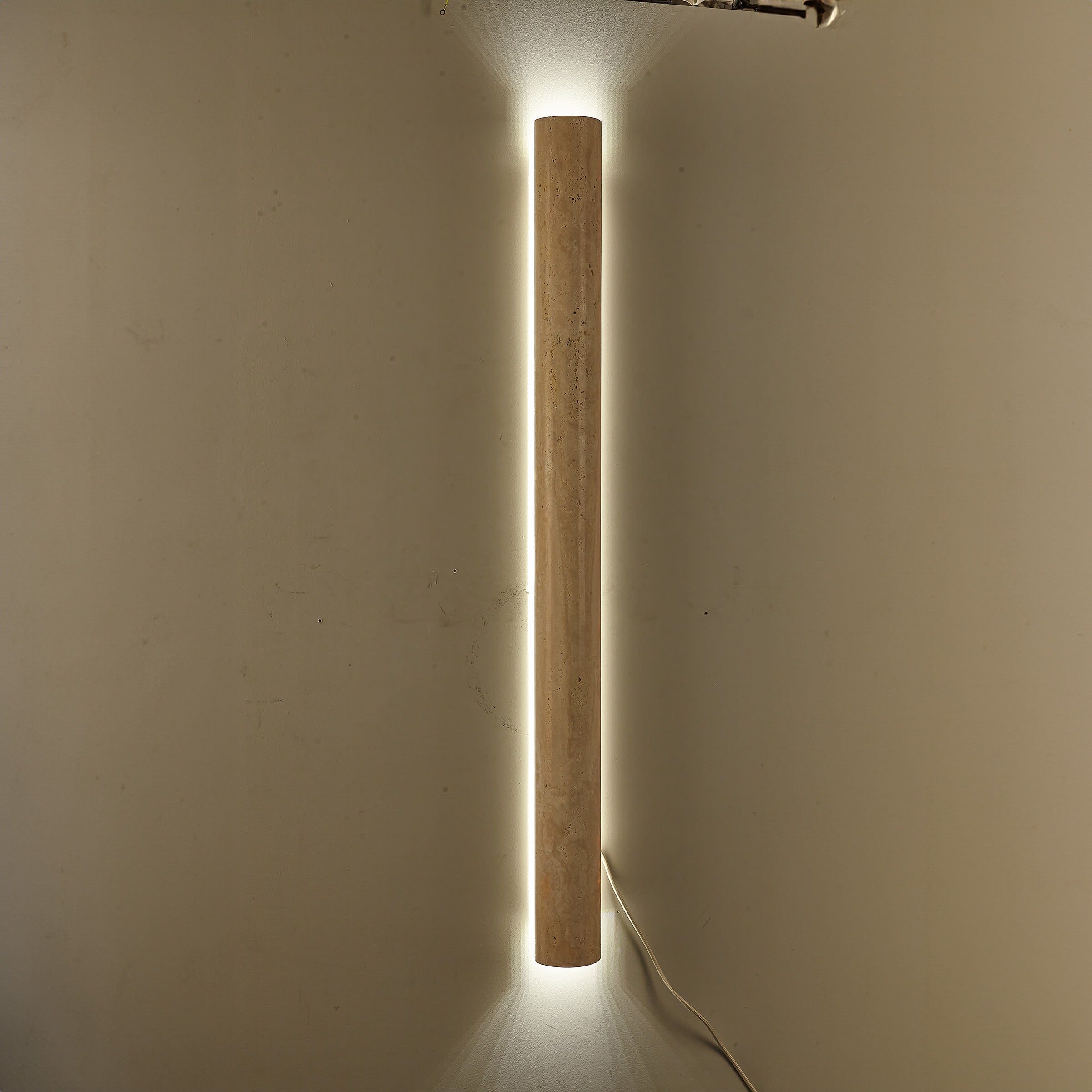 Beige Natural Travertine Marble Wall Lamp 60008-4W - Wall Lamps - ebarza Furniture UAE | Shop Modern Furniture in Abu Dhabi & Dubai - مفروشات ايبازرا في الامارات | تسوق اثاث عصري وديكورات مميزة في دبي وابوظبي