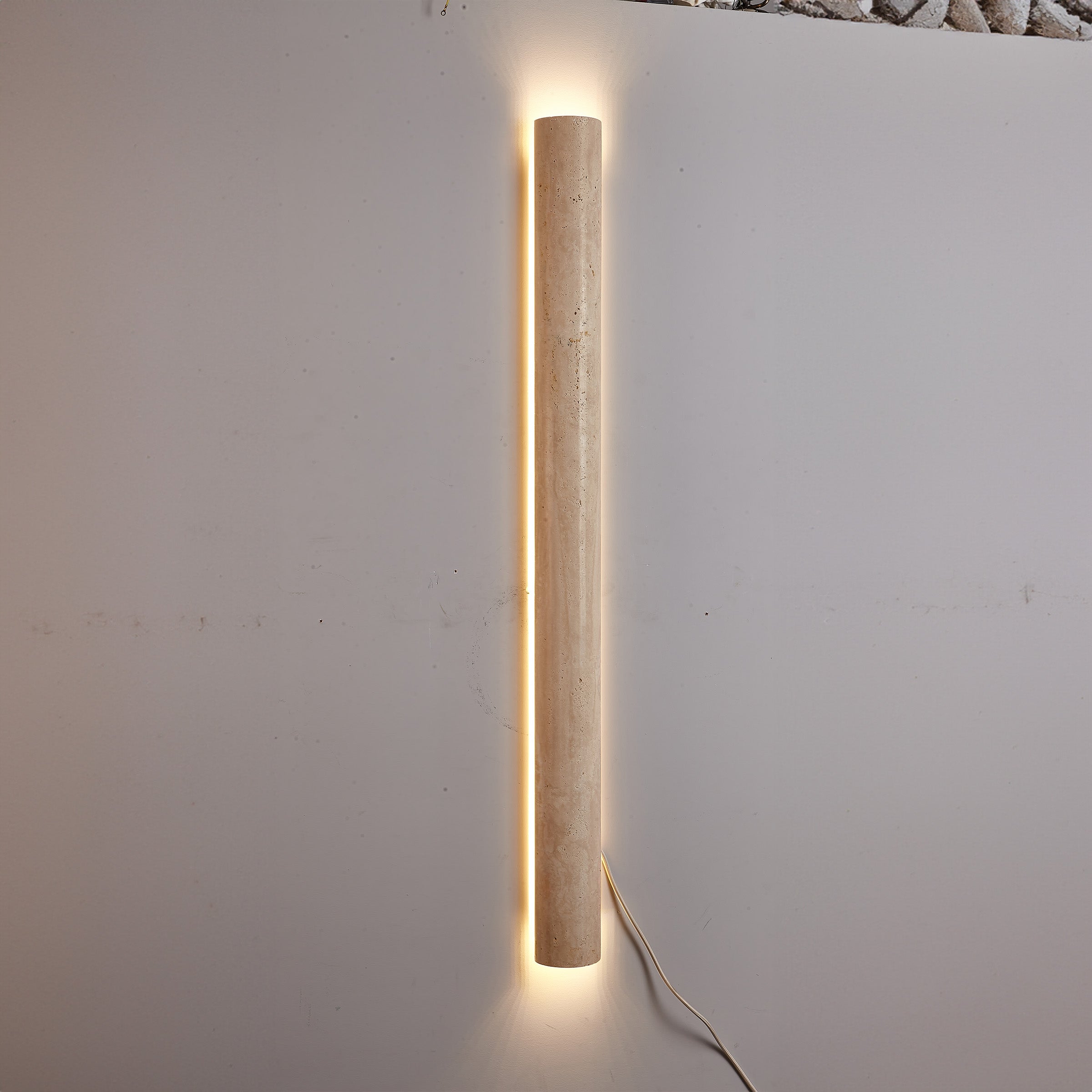 Beige Natural Travertine Marble Wall Lamp 60008-4W - Wall Lamps - ebarza Furniture UAE | Shop Modern Furniture in Abu Dhabi & Dubai - مفروشات ايبازرا في الامارات | تسوق اثاث عصري وديكورات مميزة في دبي وابوظبي