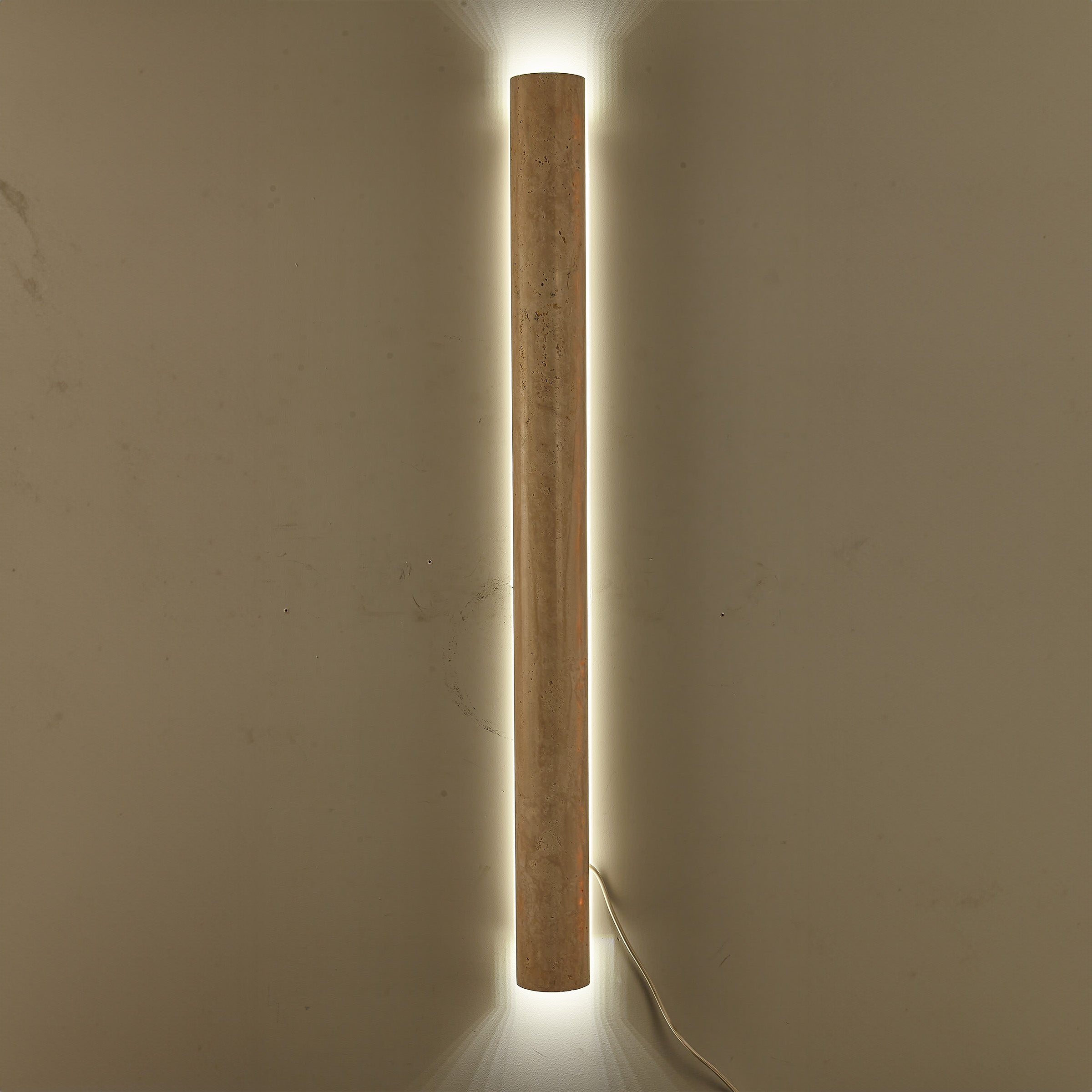 Beige Natural Travertine Marble Wall Lamp 60008-4W - Wall Lamps - ebarza Furniture UAE | Shop Modern Furniture in Abu Dhabi & Dubai - مفروشات ايبازرا في الامارات | تسوق اثاث عصري وديكورات مميزة في دبي وابوظبي